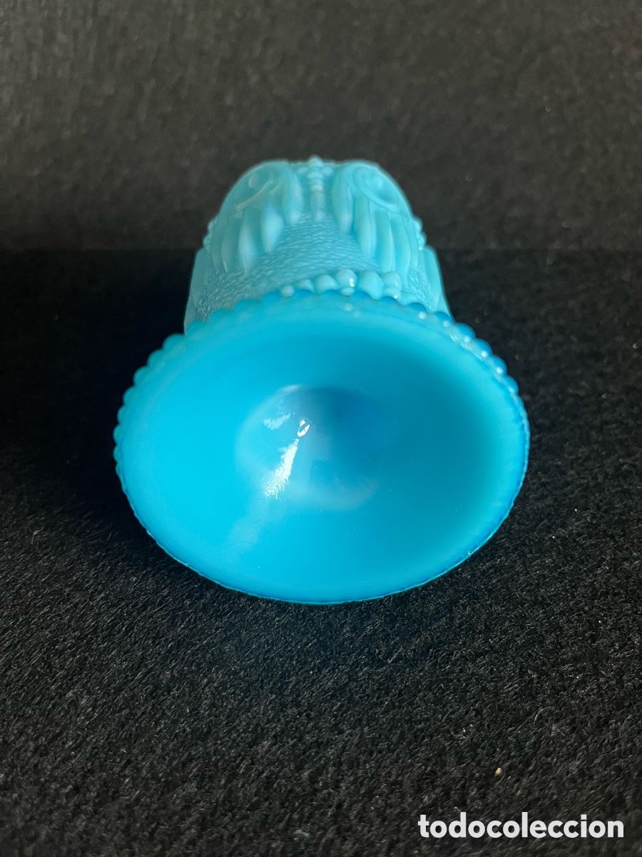 Antig&uuml;edades: Antiguo palillero opalina azul turquesa - Foto 3