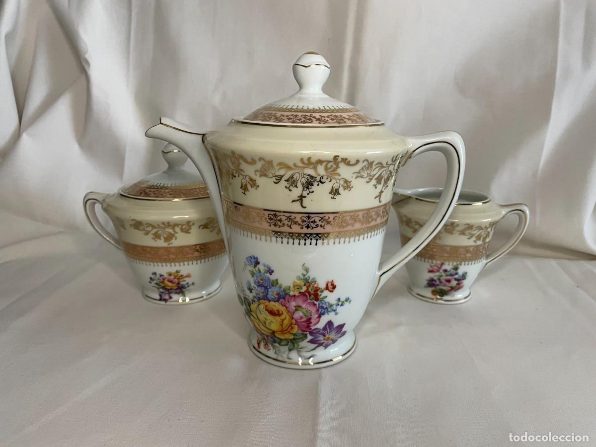 Antig&uuml;edades: CONJUNTO DE CAF&Eacute; DE PORCELANA LIMOGES - Foto 3