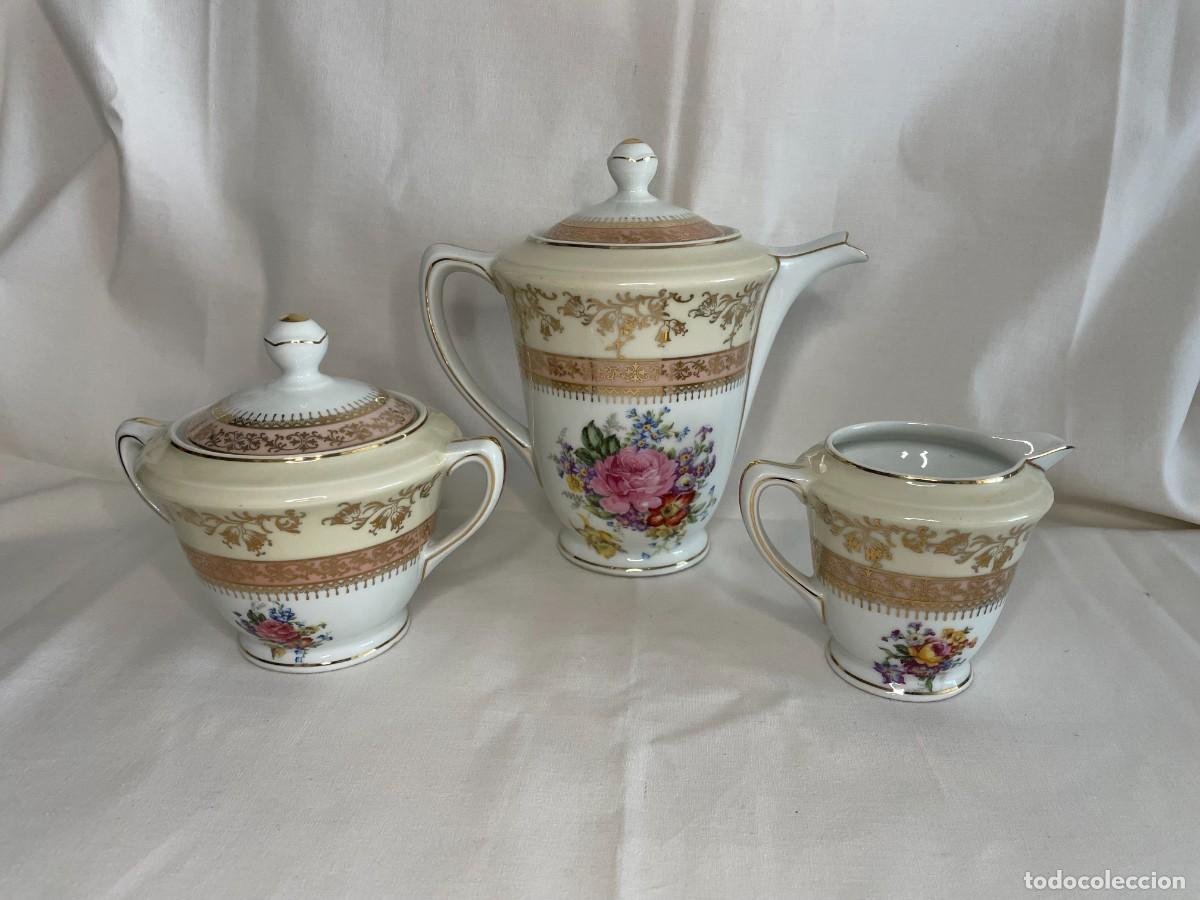 Antig&uuml;edades: CONJUNTO DE CAF&Eacute; DE PORCELANA LIMOGES - Foto 4