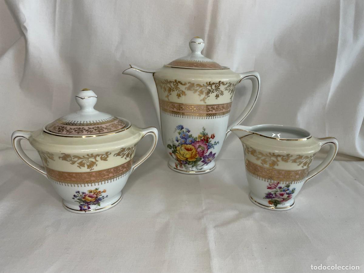 Antig&uuml;edades: CONJUNTO DE CAF&Eacute; DE PORCELANA LIMOGES - Foto 5