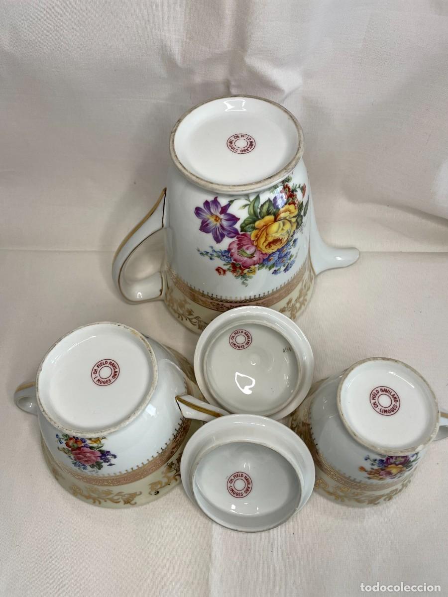 Antig&uuml;edades: CONJUNTO DE CAF&Eacute; DE PORCELANA LIMOGES - Foto 6