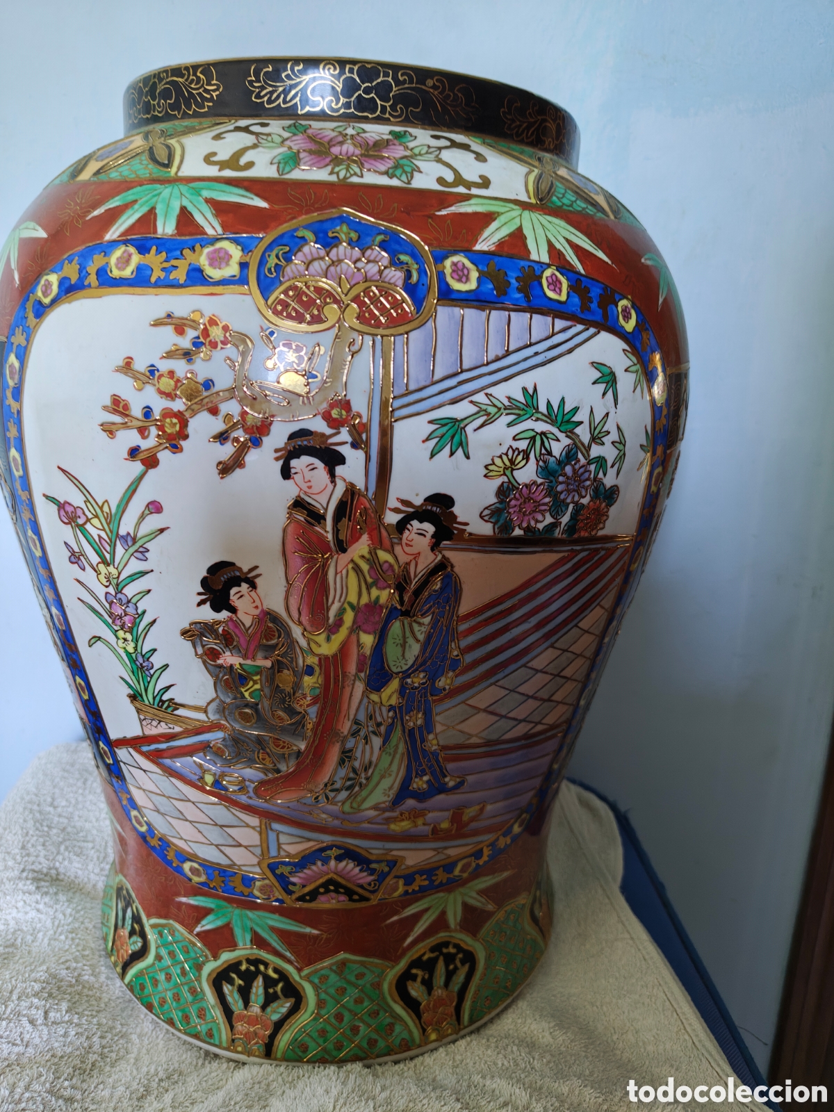 Antig&uuml;edades: JARRON CERAMICA PERIODO EDO( 1600_1868,)