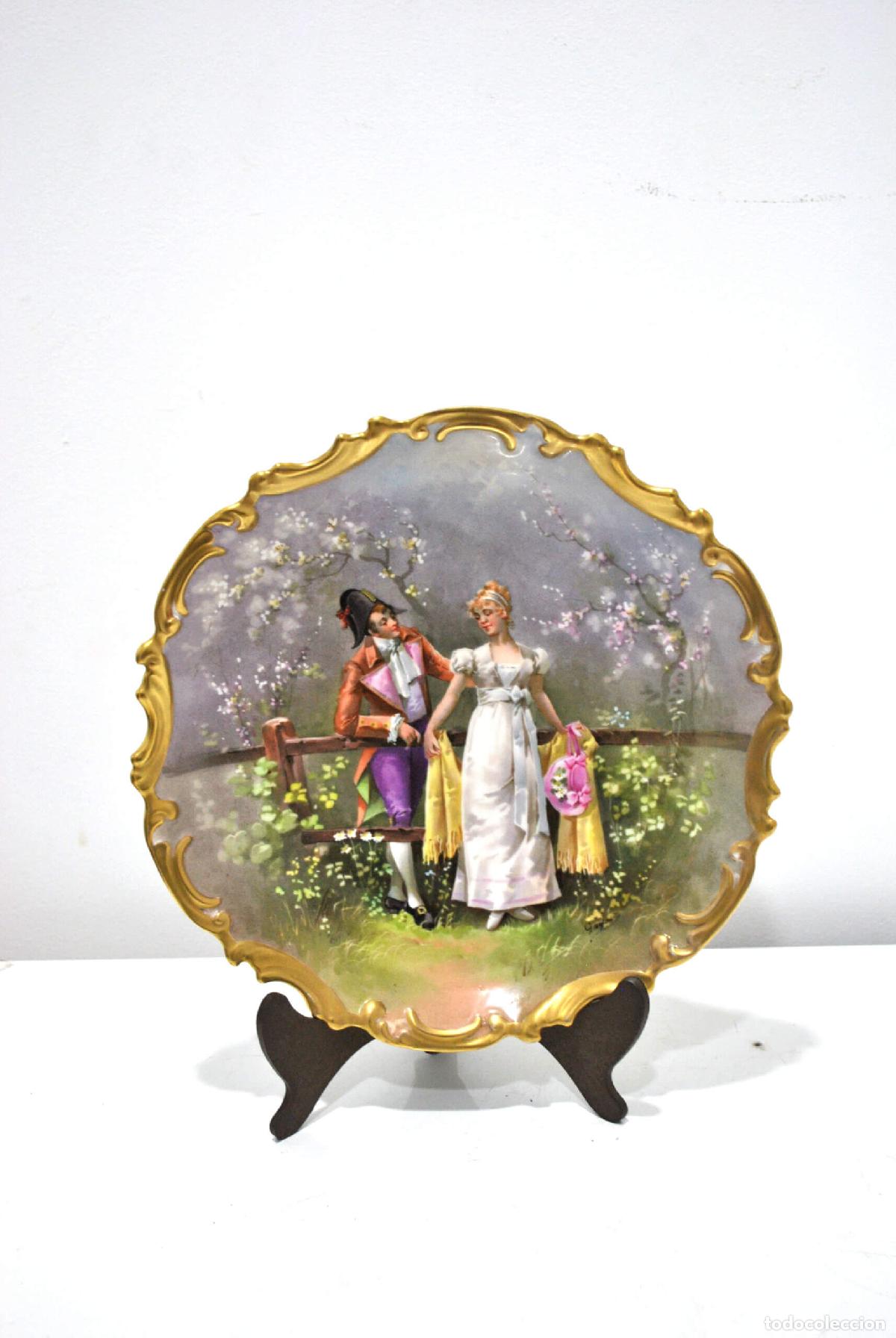 Antig&uuml;edades: Plato antiguo porcelana Limoges