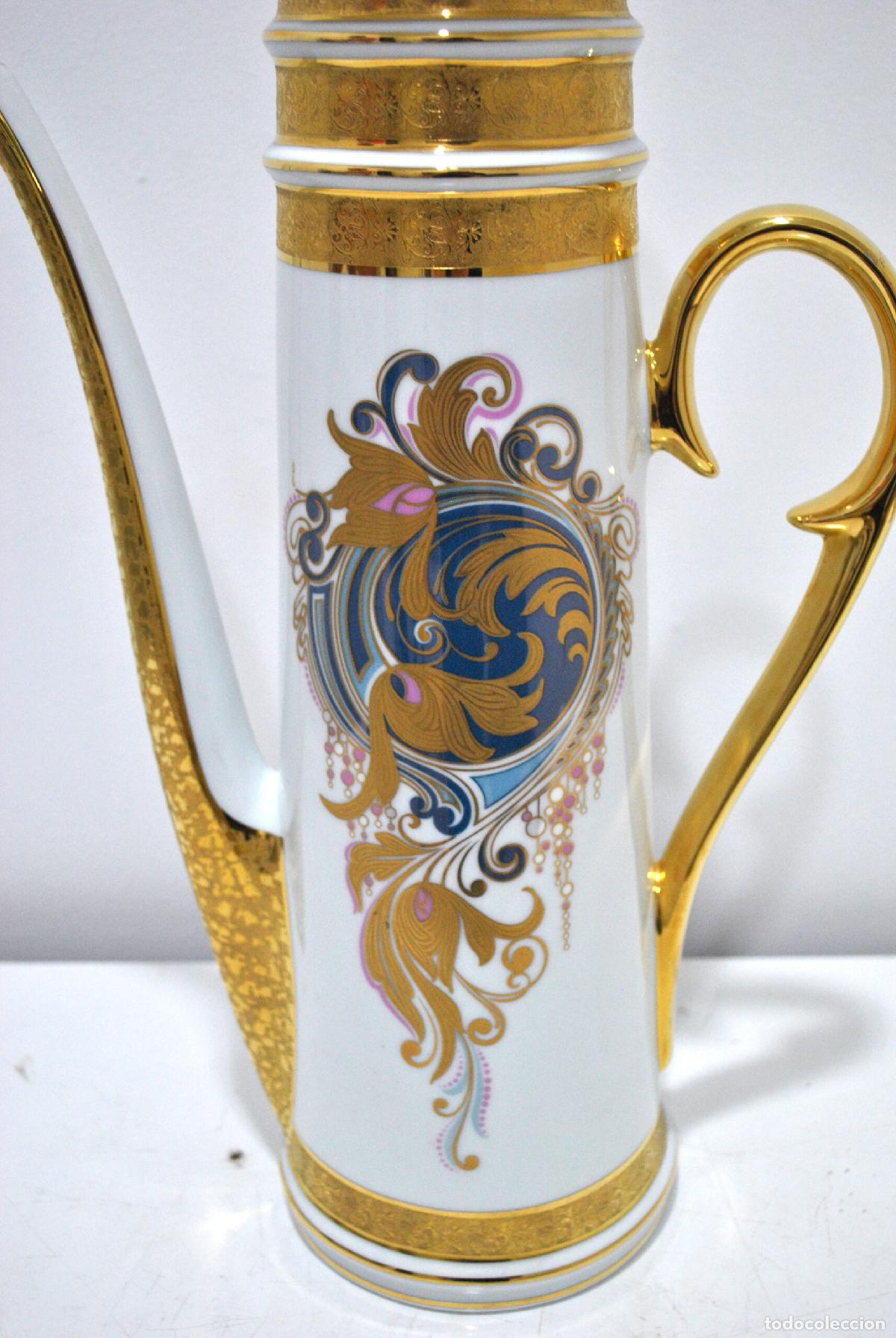 Antig&uuml;edades: Cafetera porcelana y oro 22 K - Foto 4