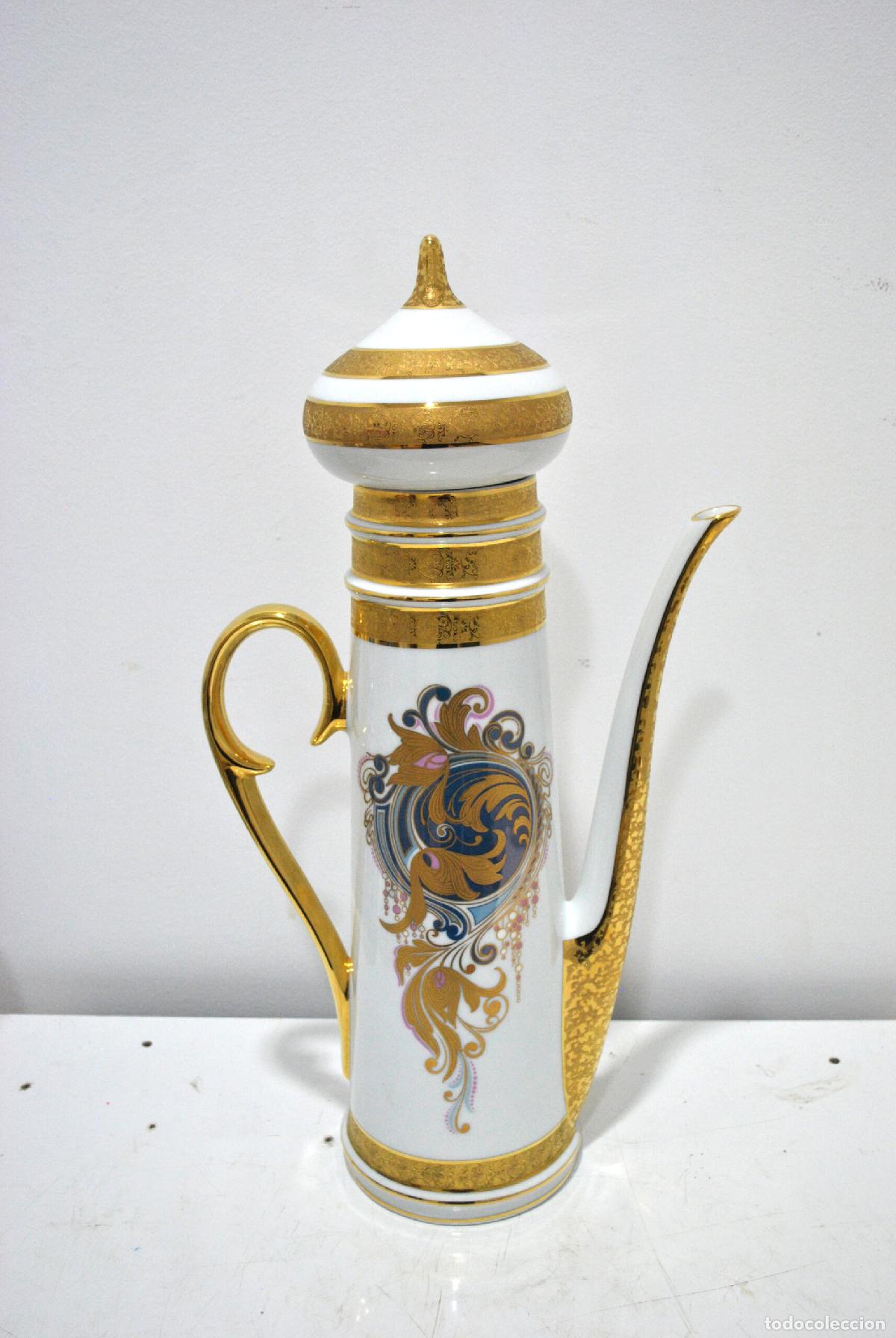 Antig&uuml;edades: Cafetera porcelana y oro 22 K - Foto 6