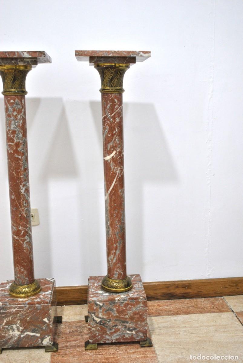 Antig&uuml;edades: Columnas pedestales m&aacute;rmol veteado - Foto 2