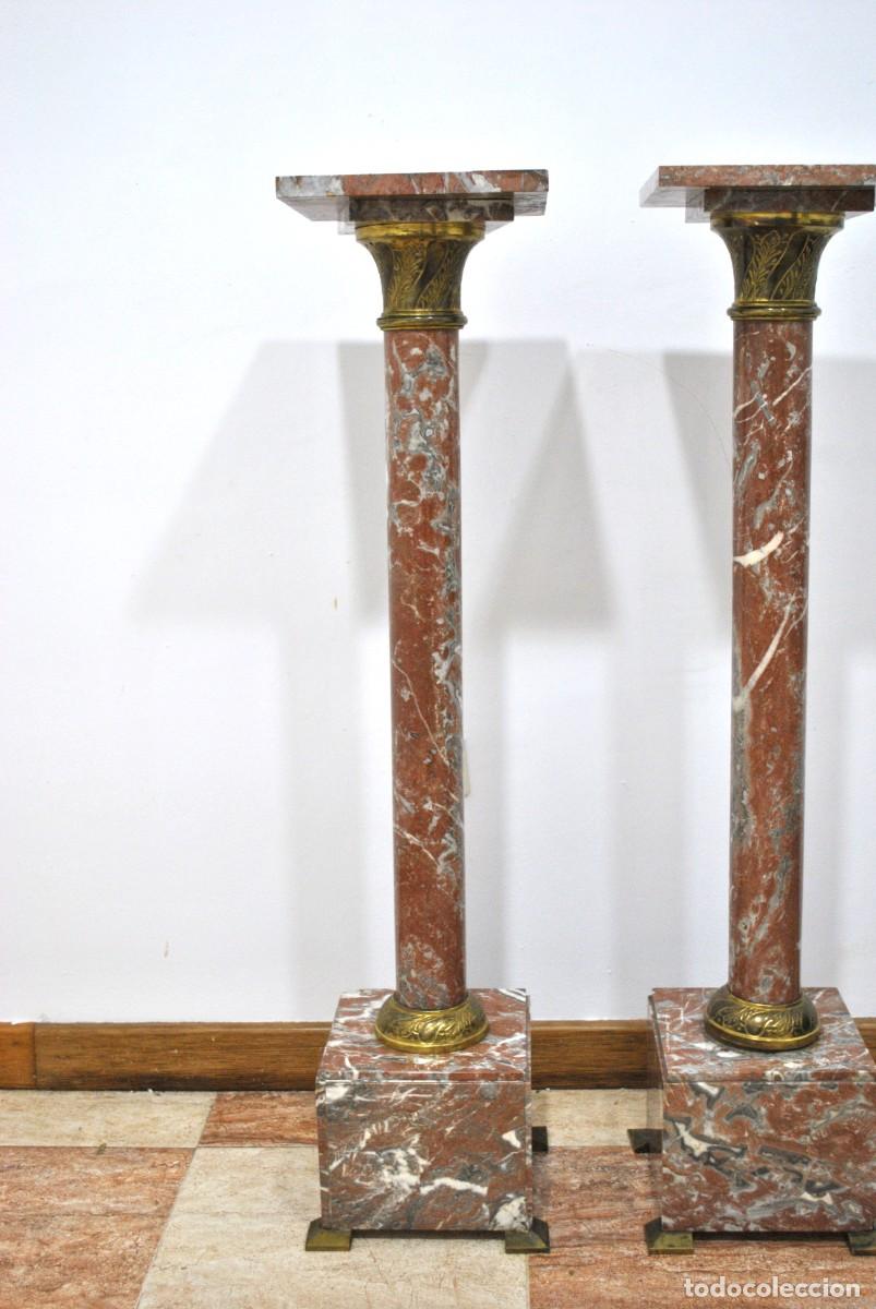 Antig&uuml;edades: Columnas pedestales m&aacute;rmol veteado - Foto 3