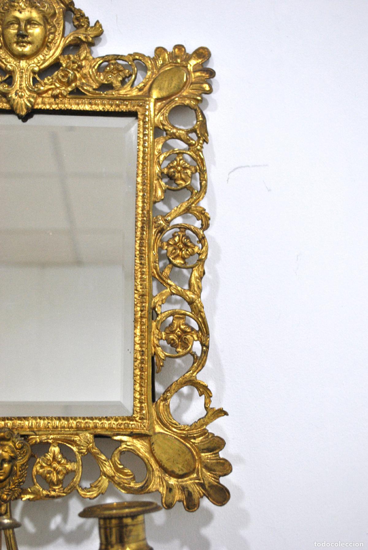 Antig&uuml;edades: Apliques barrocos bronce dorado - Foto 4