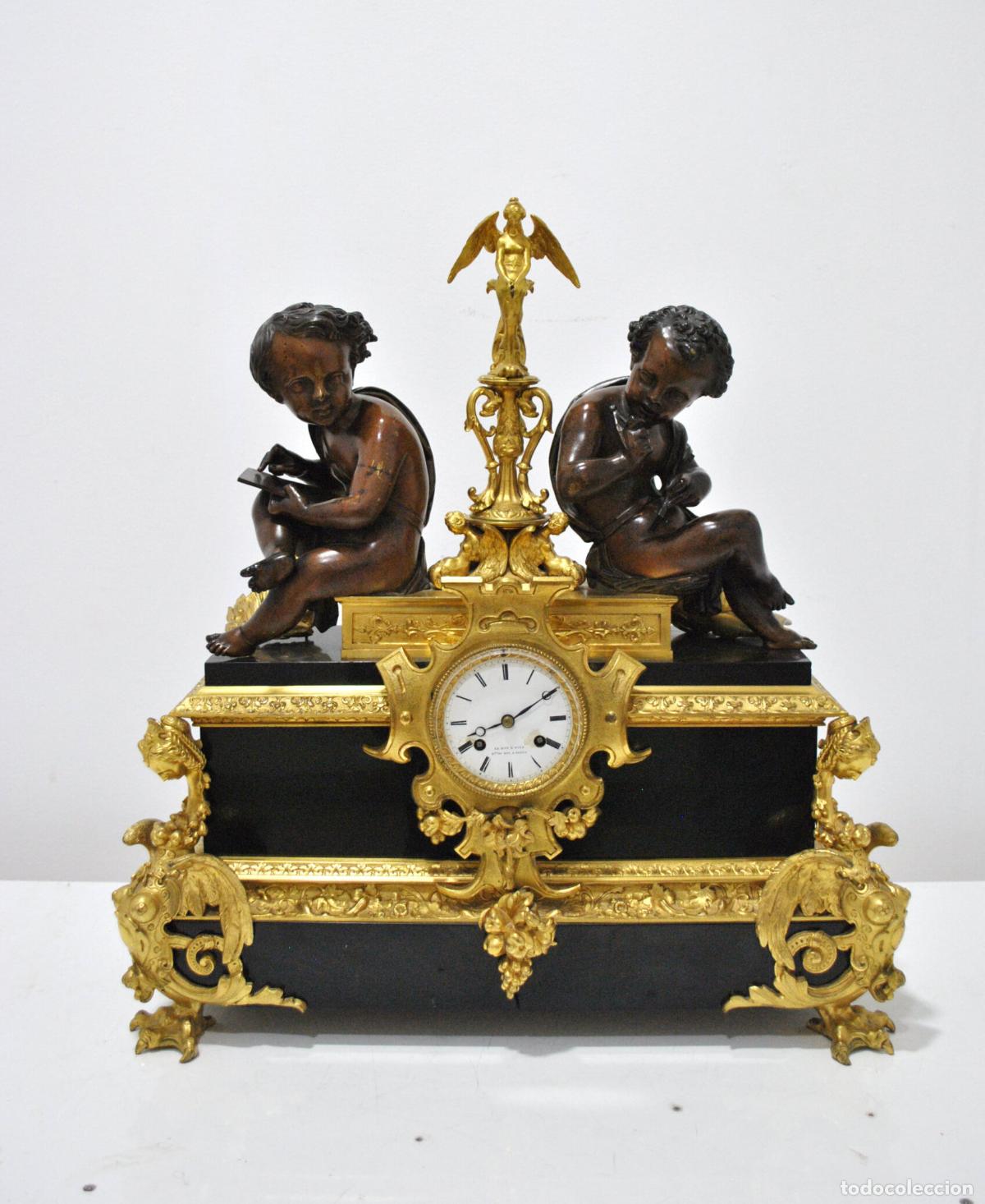 Antig&uuml;edades: Reloj antiguo sobremesa Napole&oacute;n III