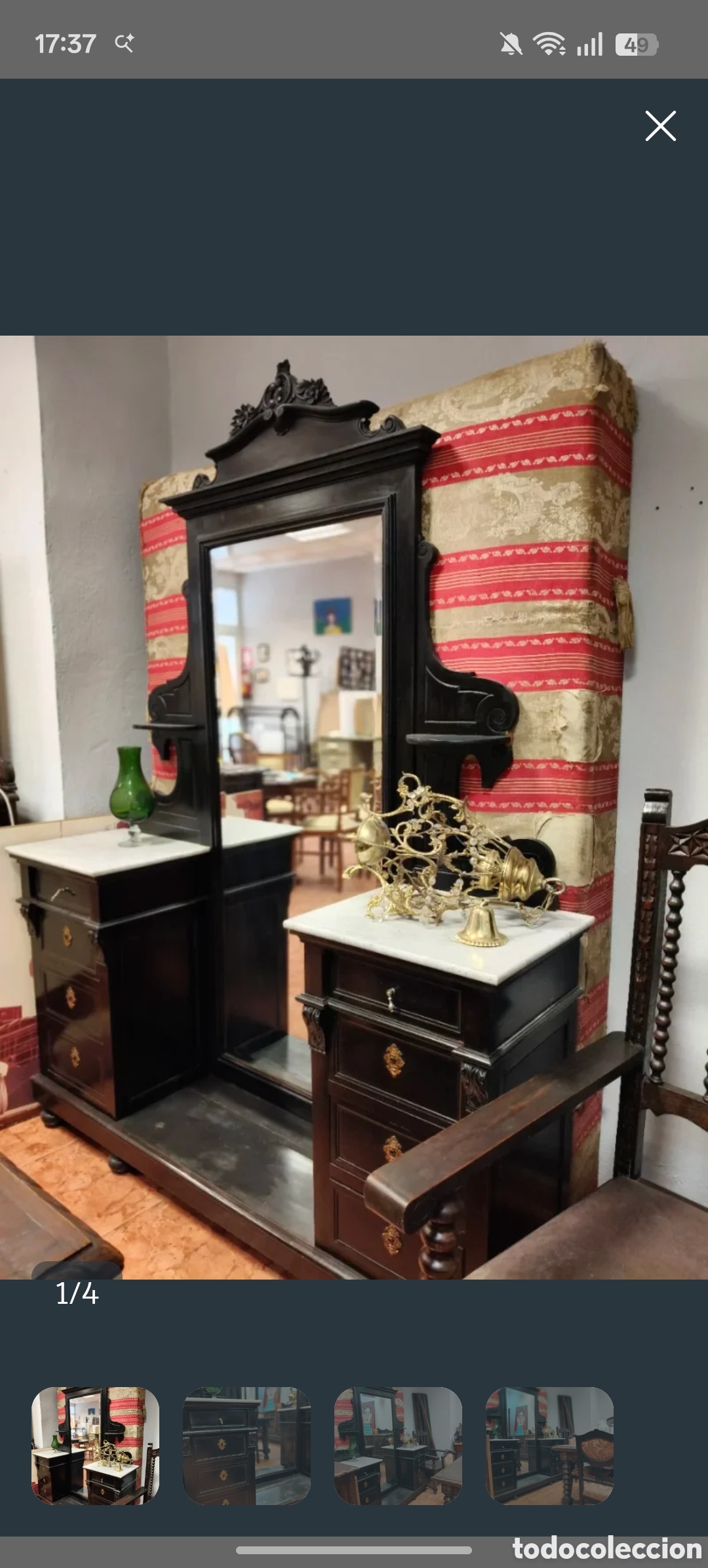 Antig&uuml;edades: Espejo - Tocador antiguo