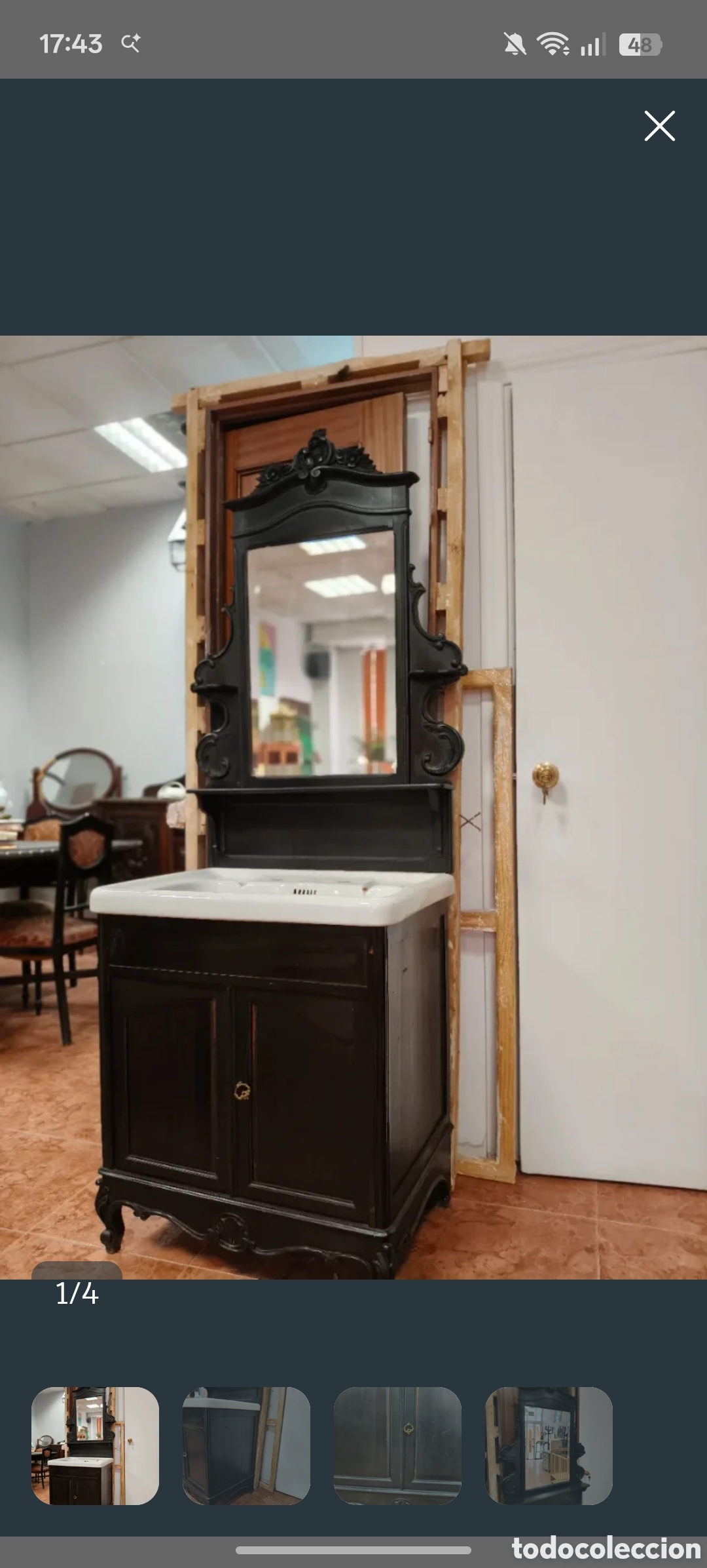 Antig&uuml;edades: Lavabo antiguo de madera