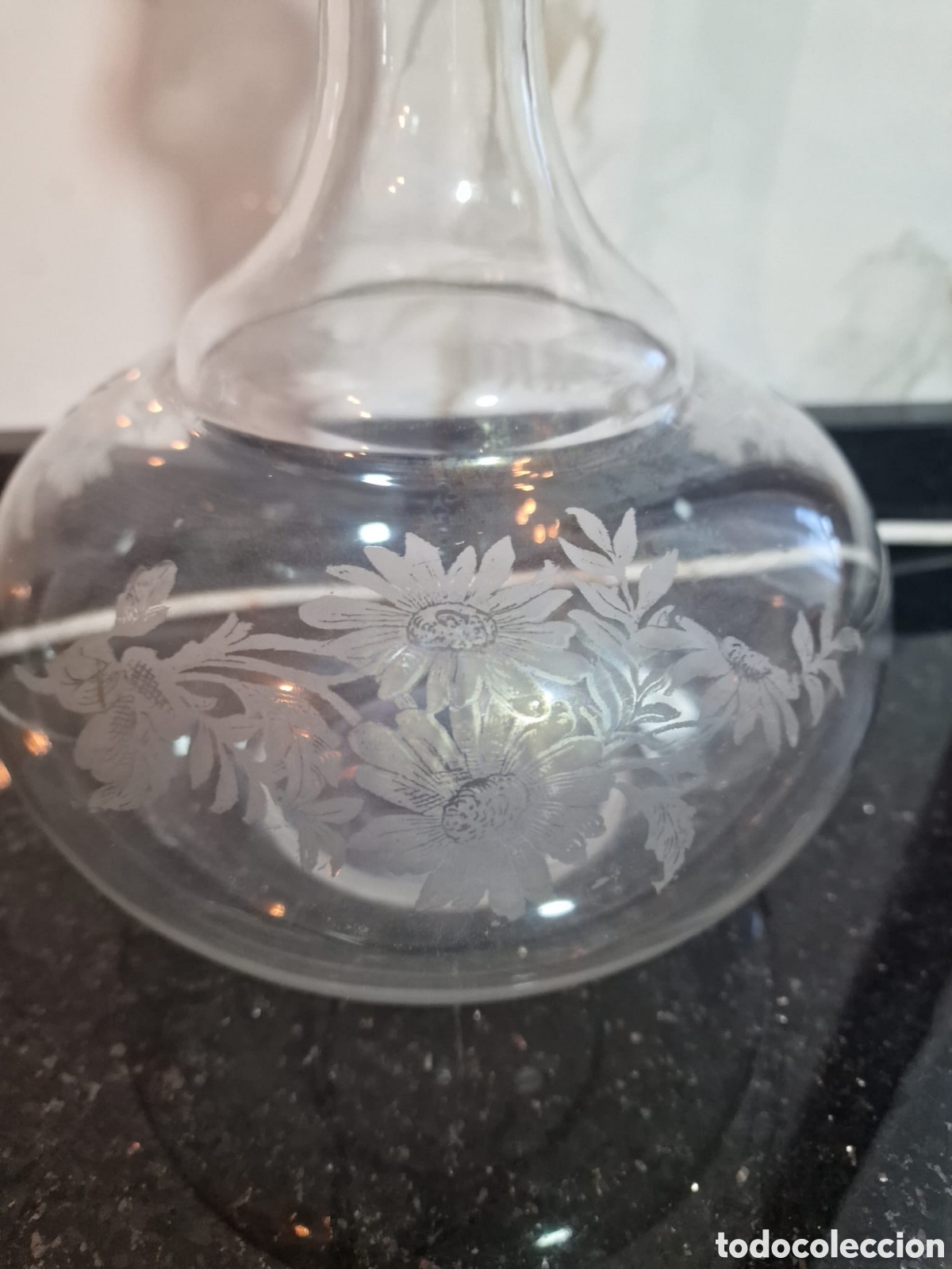 Antig&uuml;edades: Botella licorera cristal - Foto 2