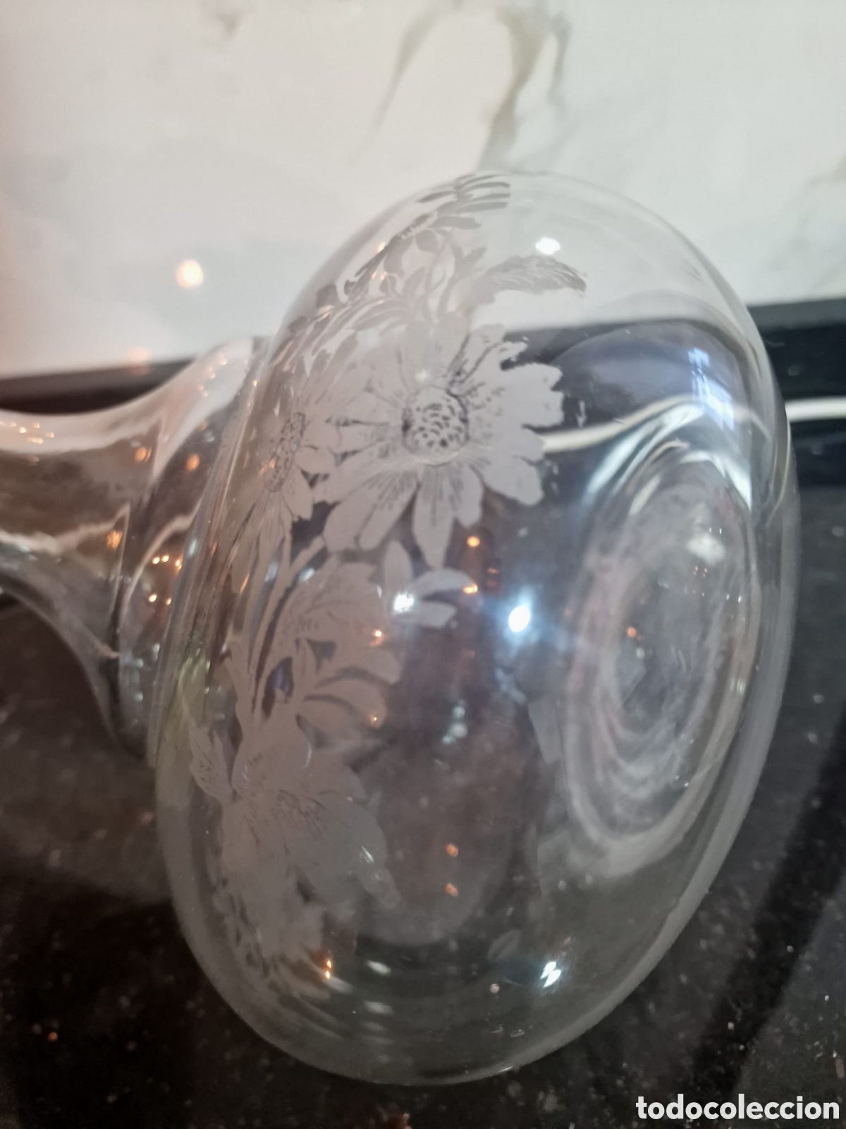 Antig&uuml;edades: Botella licorera cristal - Foto 4