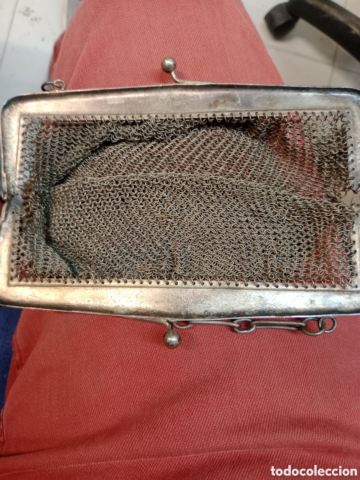 Antig&uuml;edades: Bolso de malla de alpaca - Foto 3