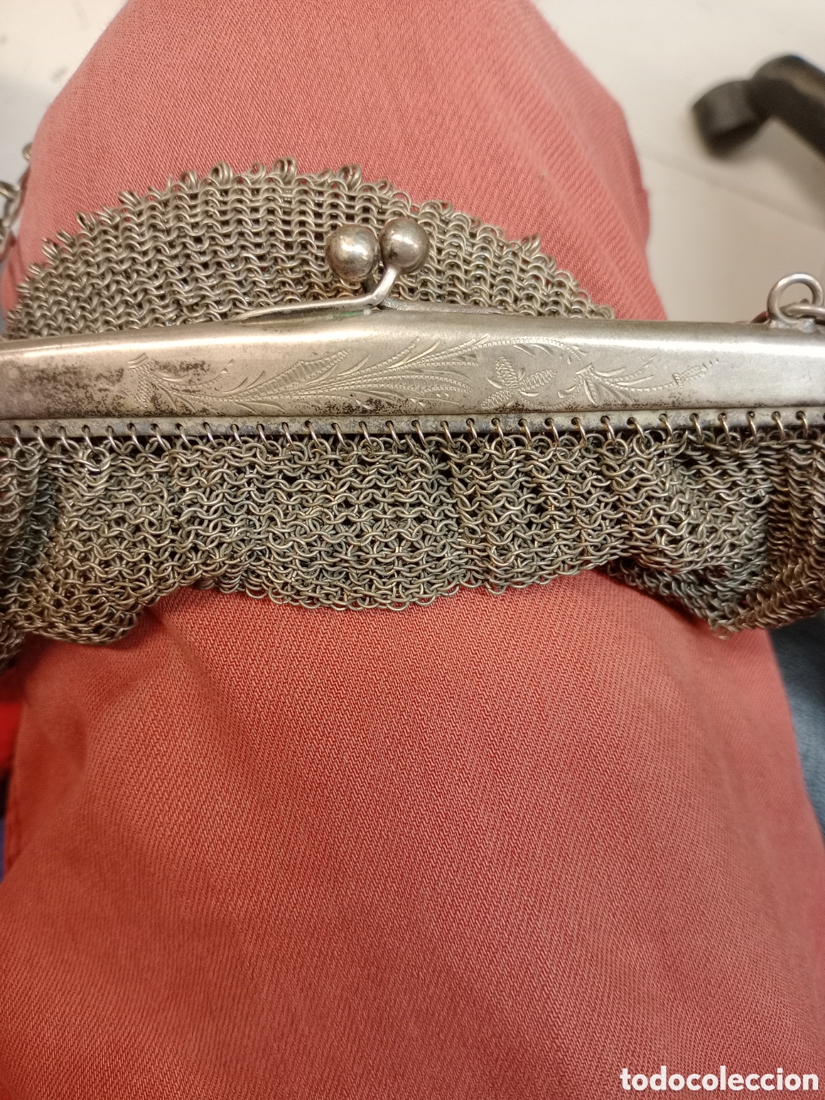 Antig&uuml;edades: Bolso de malla de alpaca - Foto 5