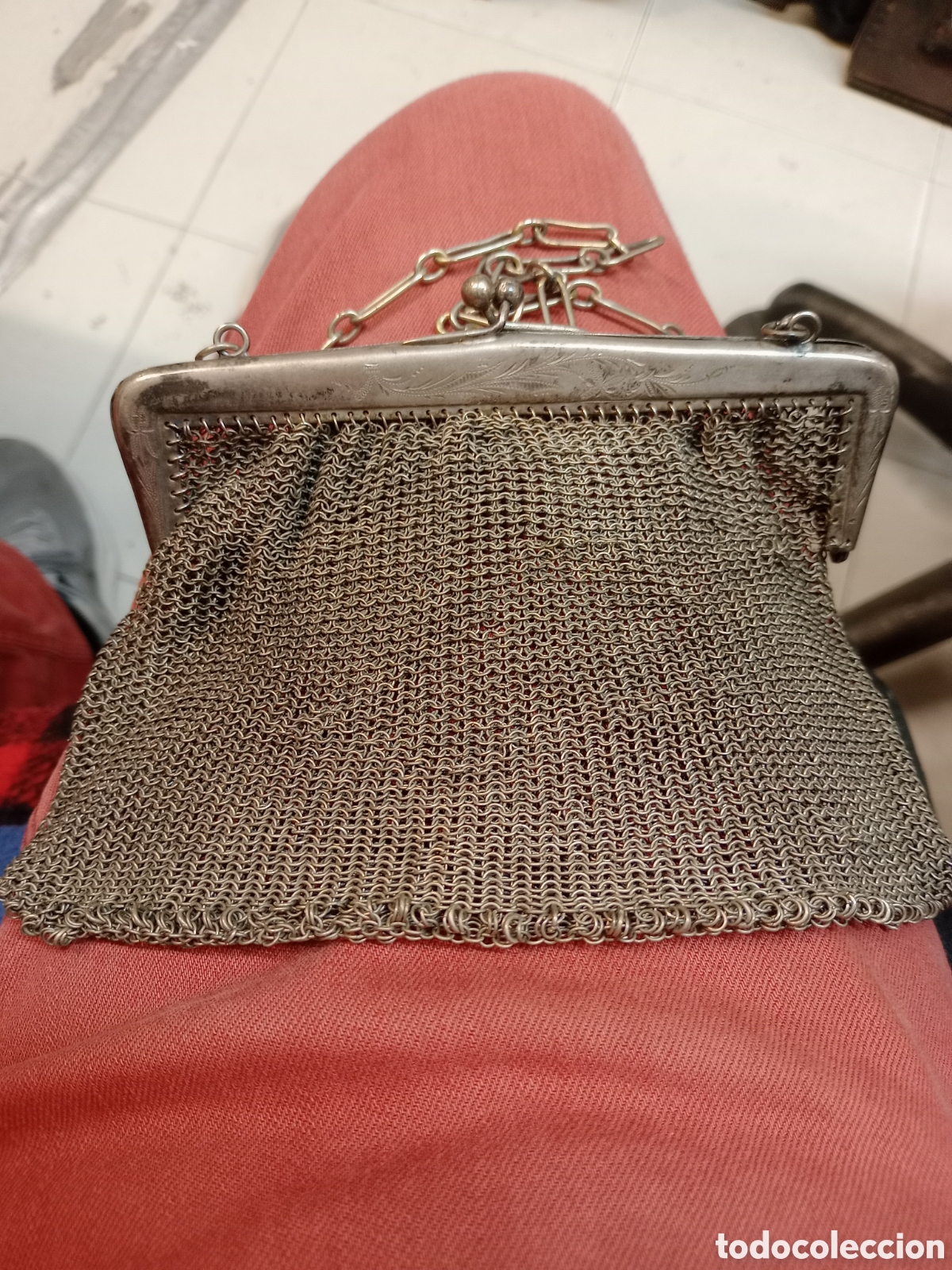 Antig&uuml;edades: Bolso de malla de alpaca - Foto 1
