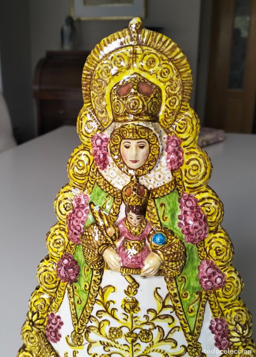 Antiquit&eacute;s: VIRGEN DEL ROCIO. PORCELANA. ANTIGUA. TRIANA?