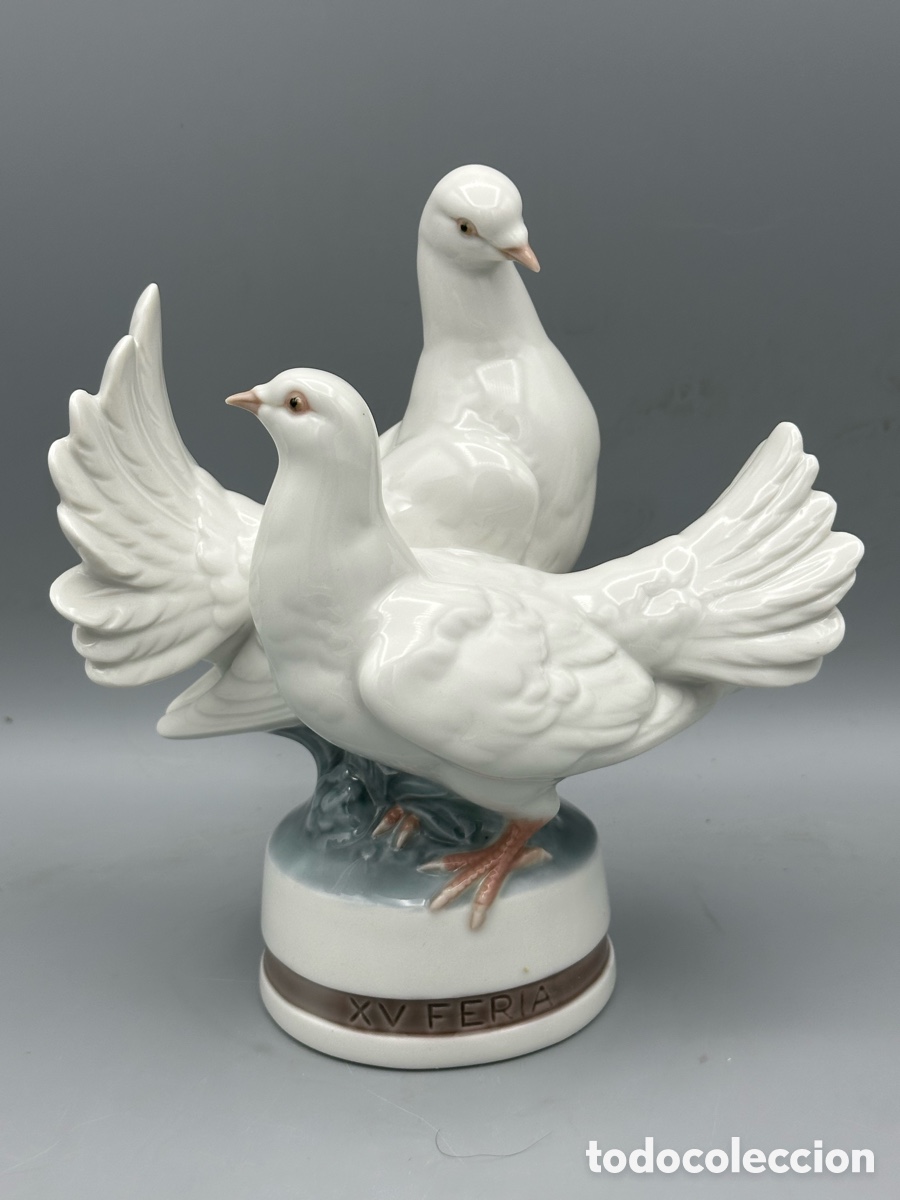 Antig&uuml;edades: REF: 01001340 &ldquo;PALOMAS EN PRIMAVERA&rdquo; LLADR&Oacute; - Foto 1