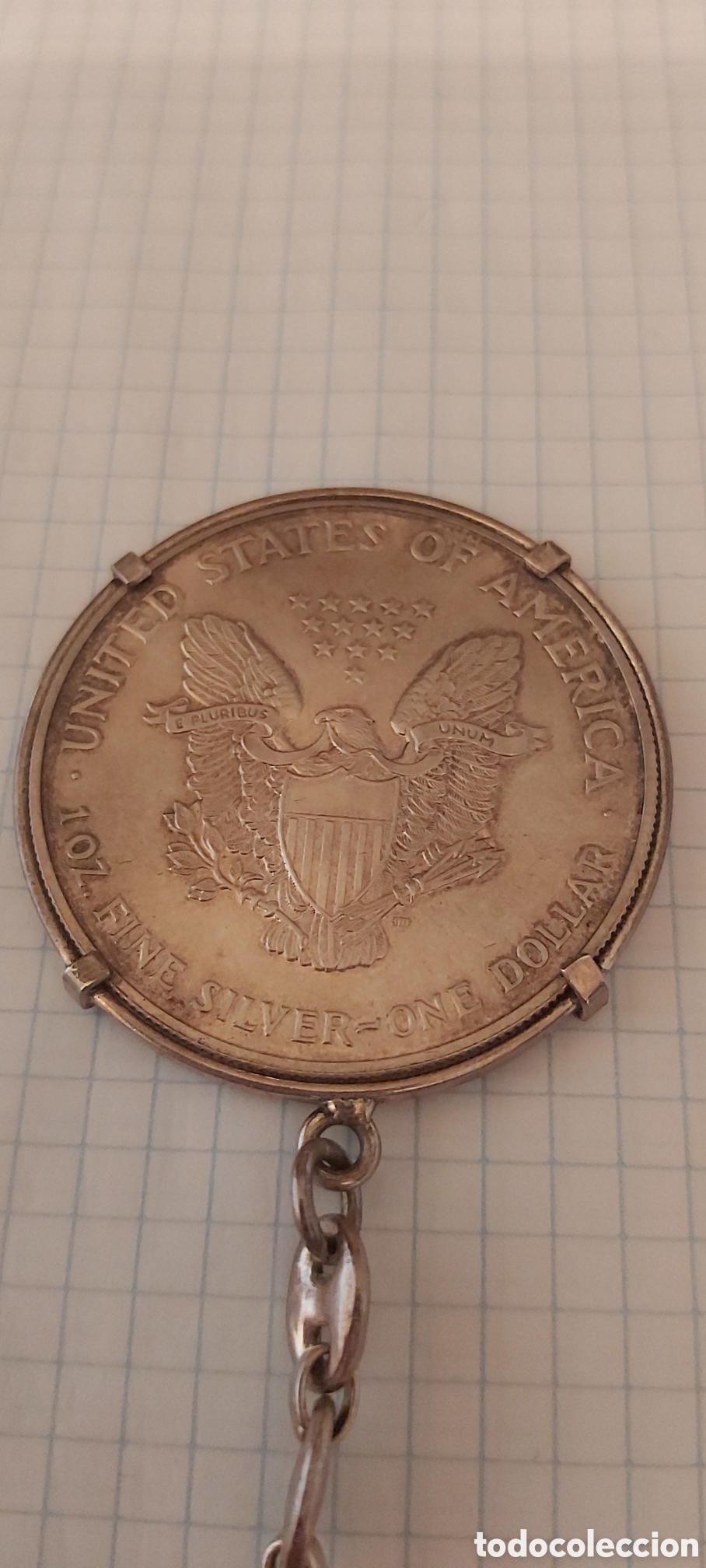 Antig&uuml;edades: LLAVERO DE PLATA. DOLLAR EEUU 1999 - Foto 3