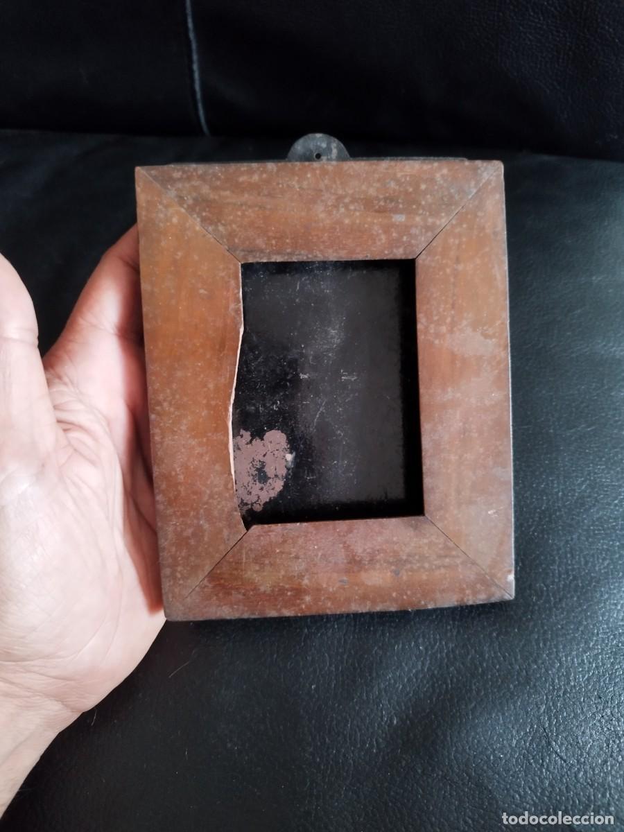 Antig&uuml;edades: Antiguo marco, porta fotos de madera a restaurar.