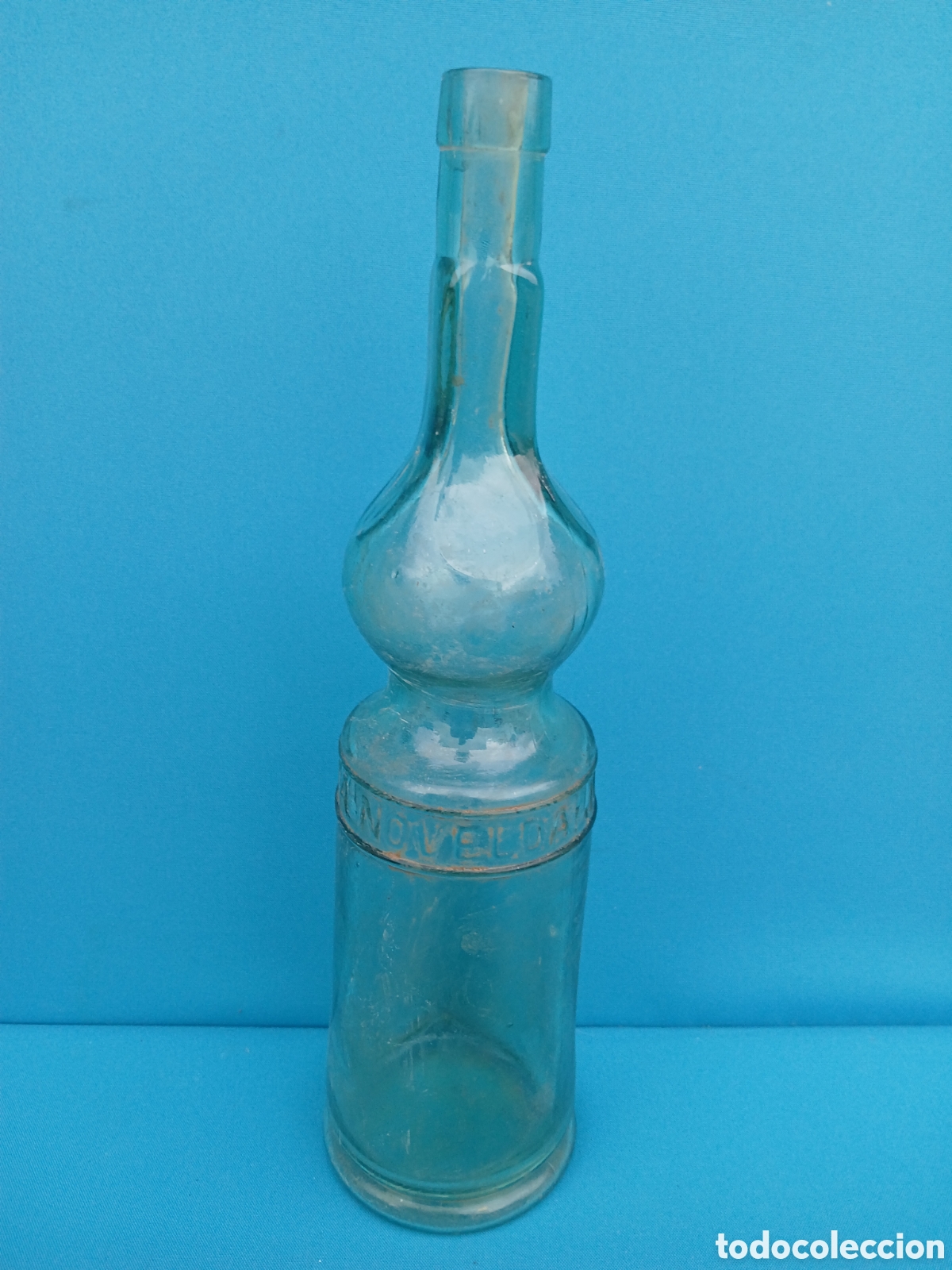Antig&uuml;edades: BOTELLA GRANDE DE CRISTAL JOSE MARIA INIESTA NOVELDA