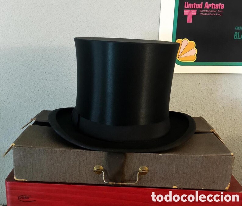 Antig&uuml;edades: Chistera Antigua Alemana Eugen K&ouml;hler N&uuml;rnberg | Sombrero de Copa Original de Caballero | Talla M