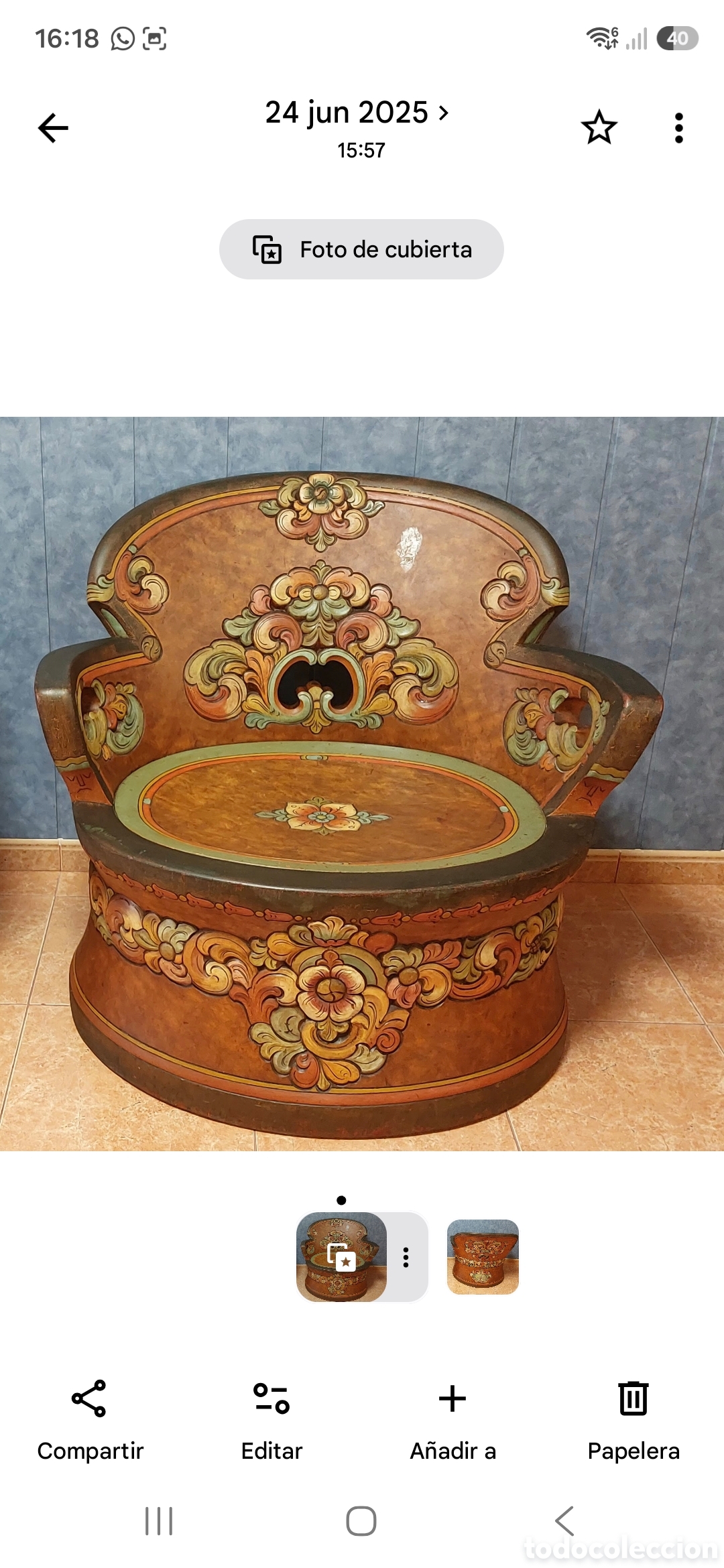 Antig&uuml;edades: Sillon Antiguo Noruego - Foto 9
