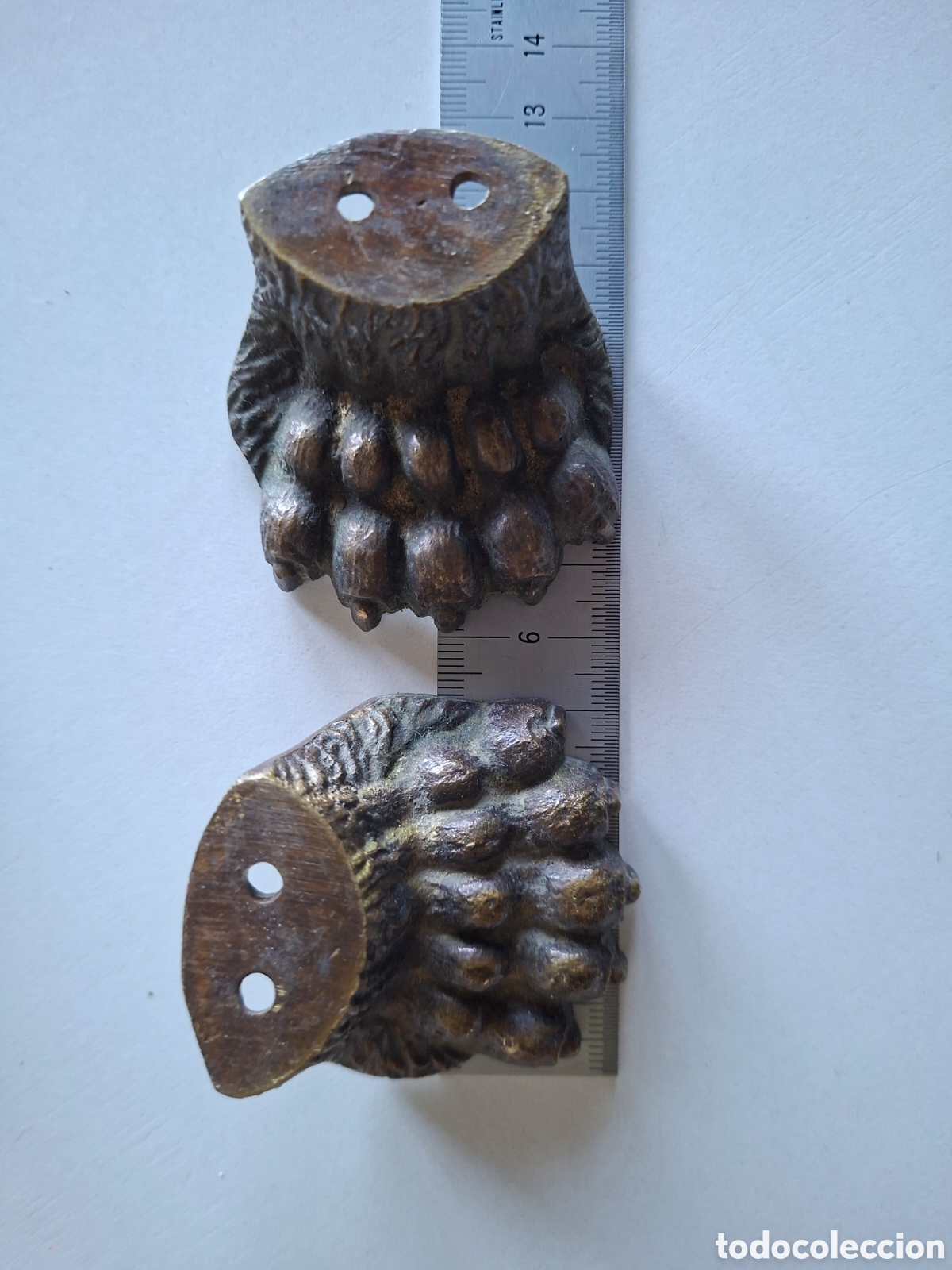 Antig&uuml;edades: 3 GARRAS DE BRONCE ANTIGUAS - Foto 6