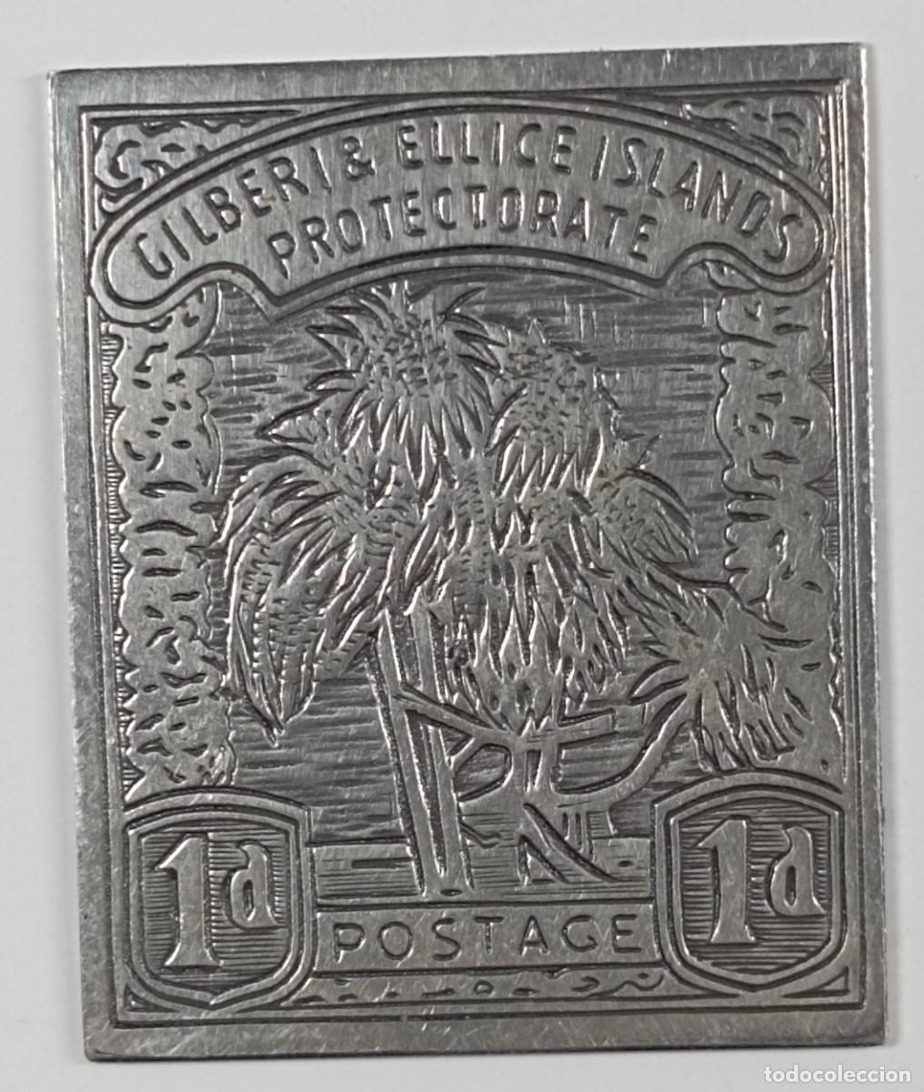 Antig&uuml;edades: Lingote de plata 999.9 sello de las Islas Gilbert & Ellice 1 penique de 1911