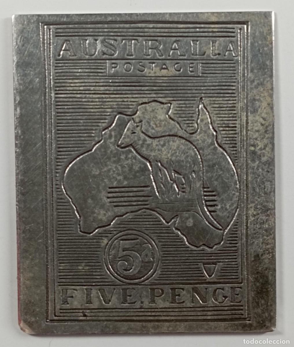 Antig&uuml;edades: Lingote de plata 999.9 sello de Australia five pence de 1912