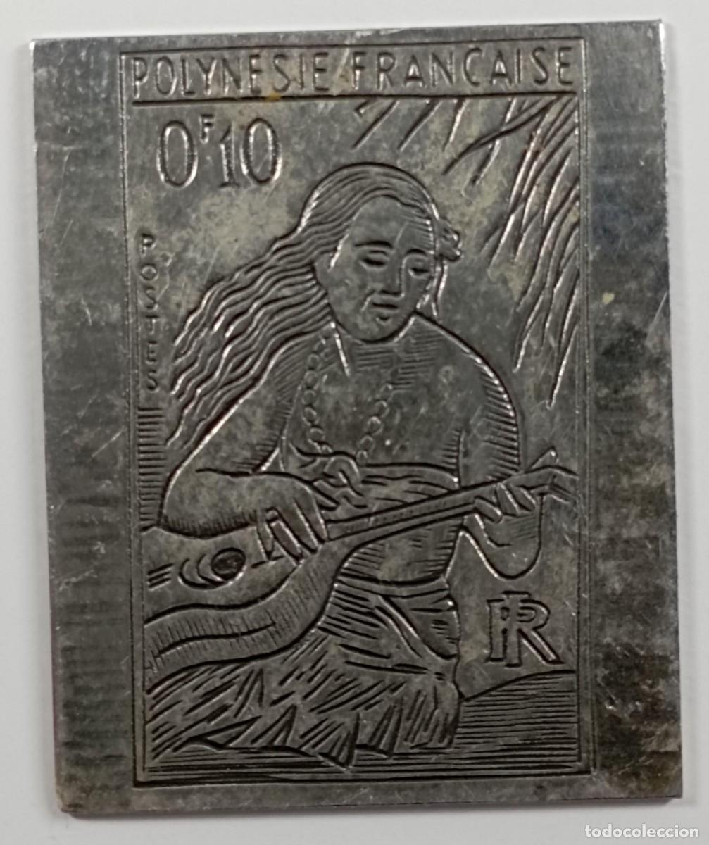 Antig&uuml;edades: Lingote de plata 999.9 sello de la Polinesia Francesa 0,10 francos de 1958
