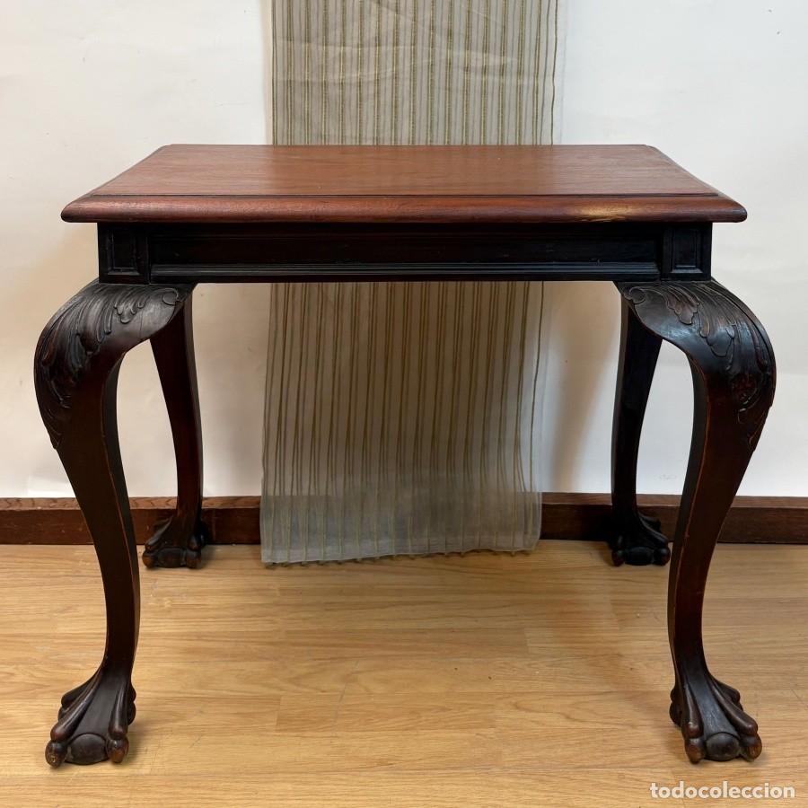 Antig&uuml;edades: Mesa Auxiliar Rectangular de Inicios Siglo XX - Foto 1