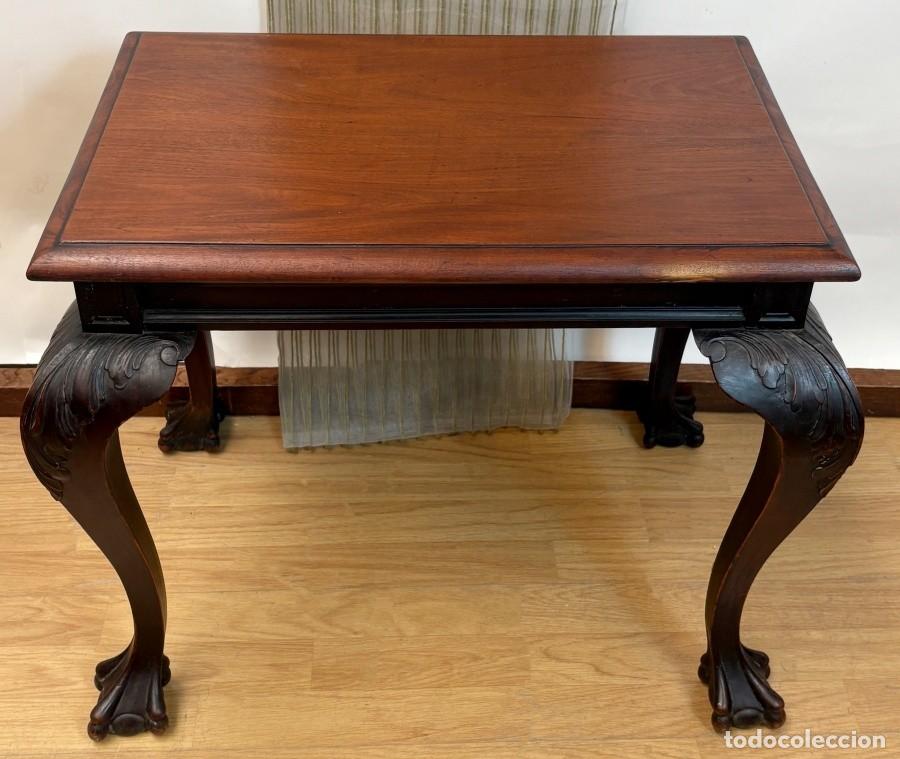 Antig&uuml;edades: Mesa Auxiliar Rectangular de Inicios Siglo XX - Foto 2