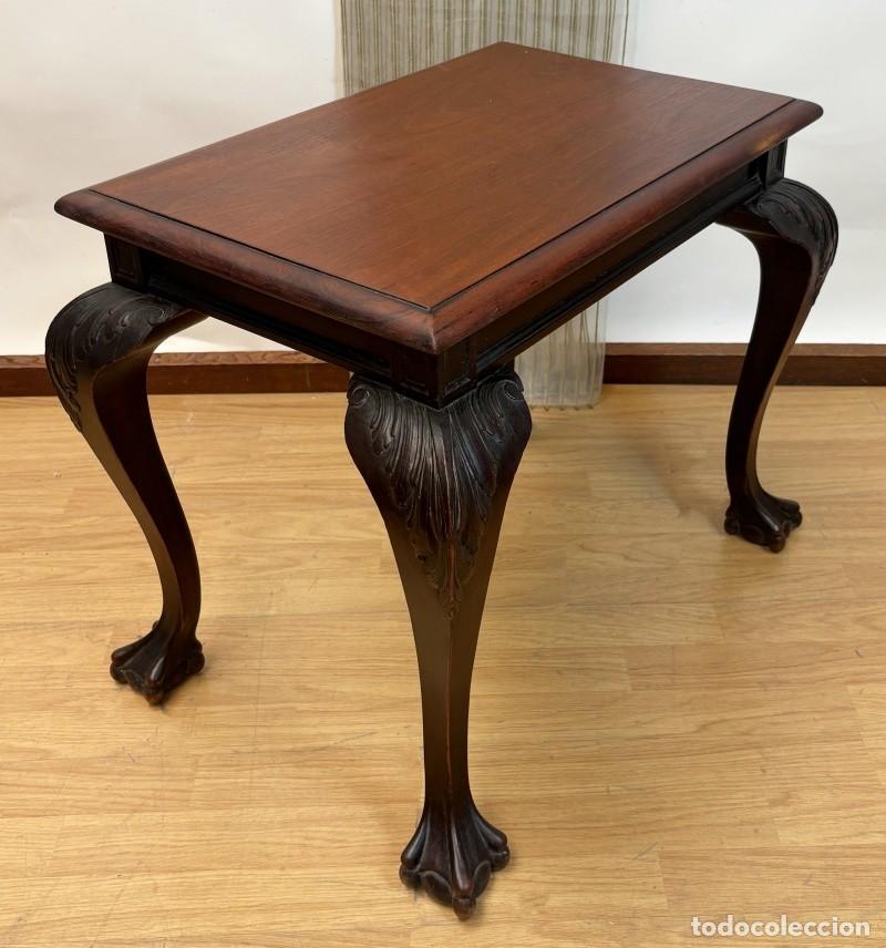 Antig&uuml;edades: Mesa Auxiliar Rectangular de Inicios Siglo XX - Foto 3
