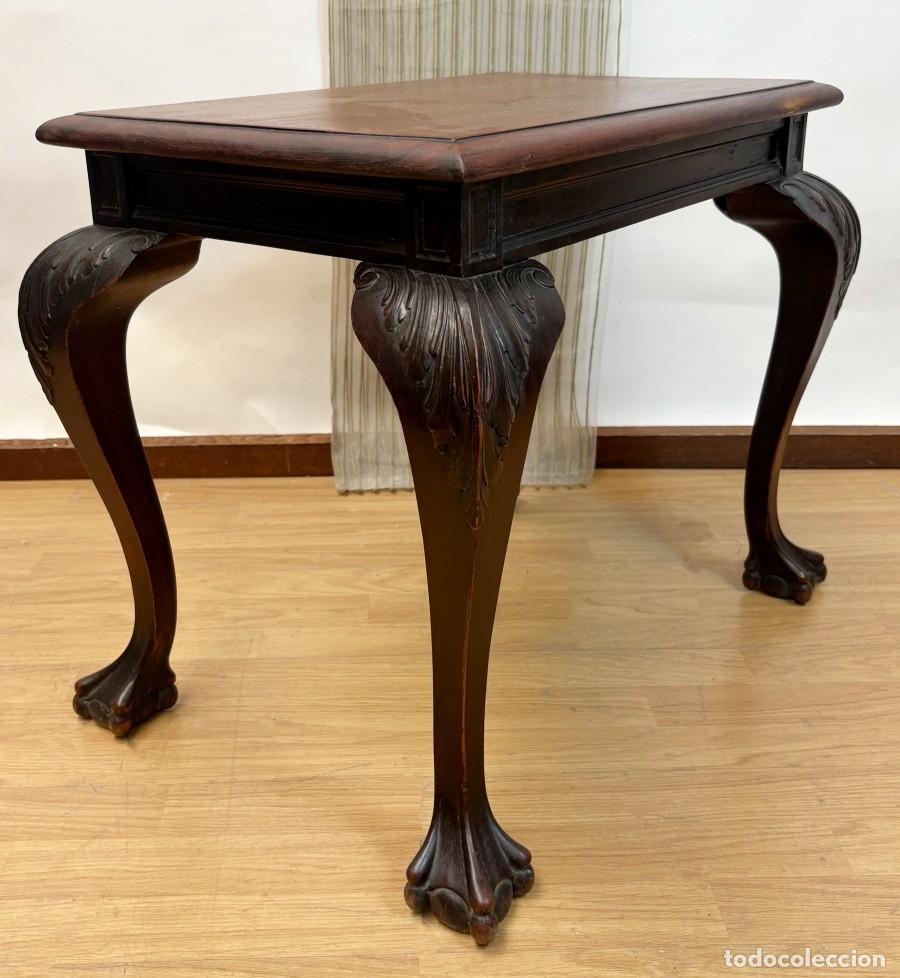 Antig&uuml;edades: Mesa Auxiliar Rectangular de Inicios Siglo XX - Foto 4