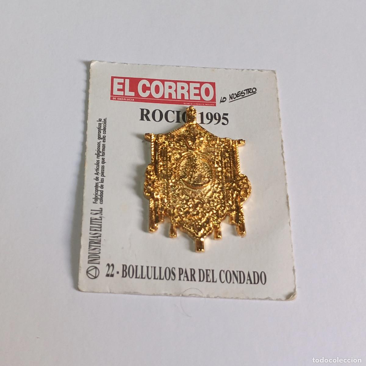 Antig&uuml;edades: Medalla insignia El Roc&iacute;o - Simpecado de Bollullos Par del Condado (Huelva)