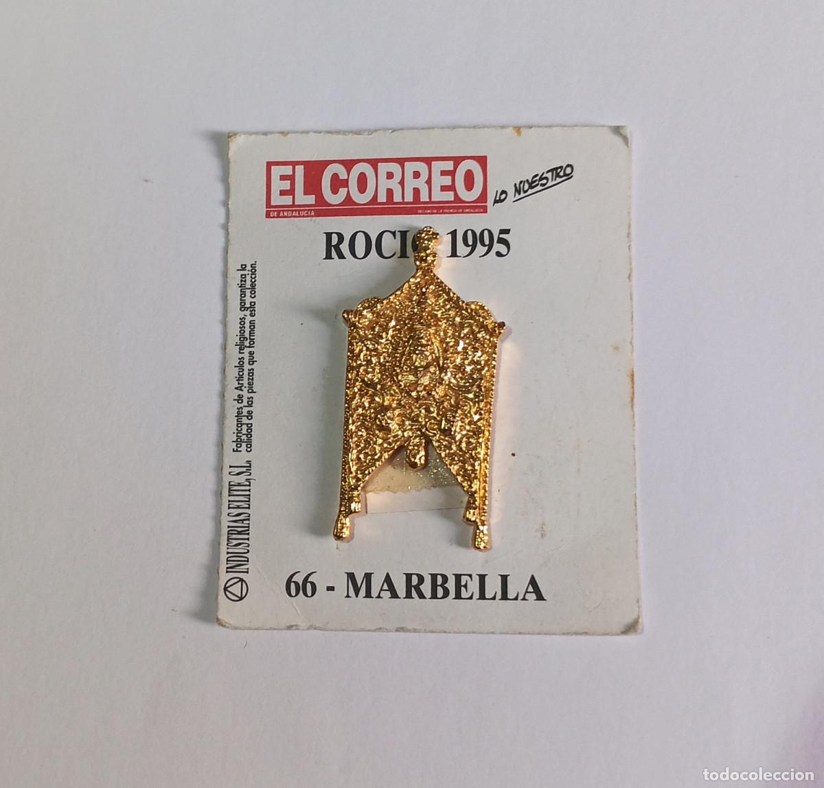 Antig&uuml;edades: Medalla insignia El Roc&iacute;o - Simpecado de la hermandad de Marbella (M&aacute;laga)