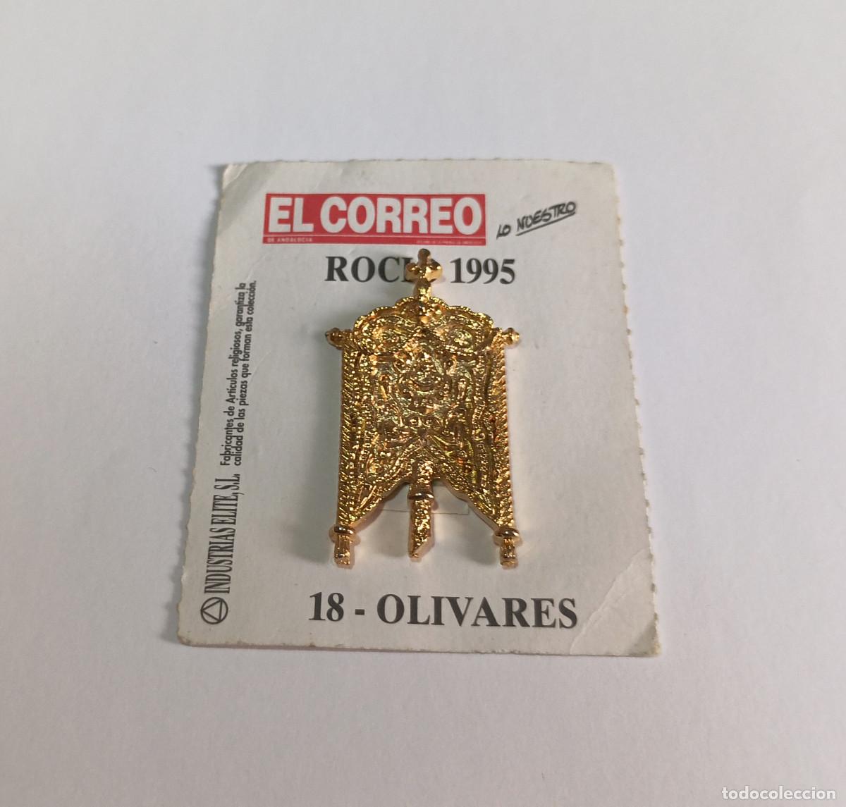 Antig&uuml;edades: Medalla insignia El Roc&iacute;o - Simpecado de la hermandad de Olivares (Sevilla)