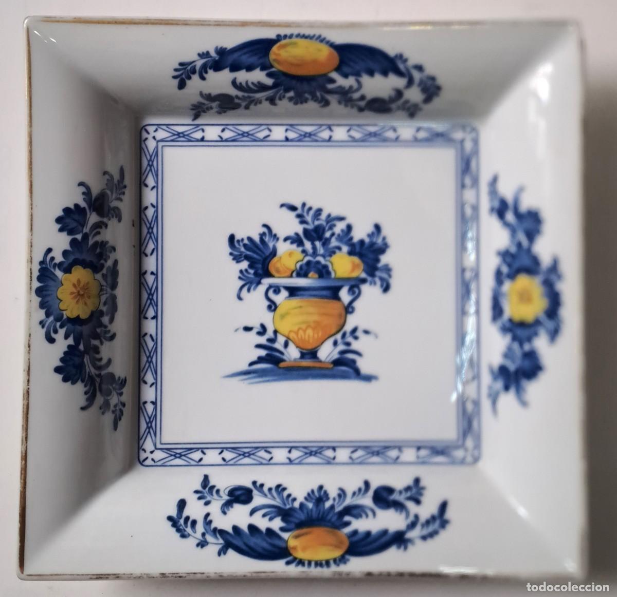 Antig&uuml;edades: PLATO DE CERAMICA CUADRADO DE LA MARCA VISTA ALEGRE. PLATO-343