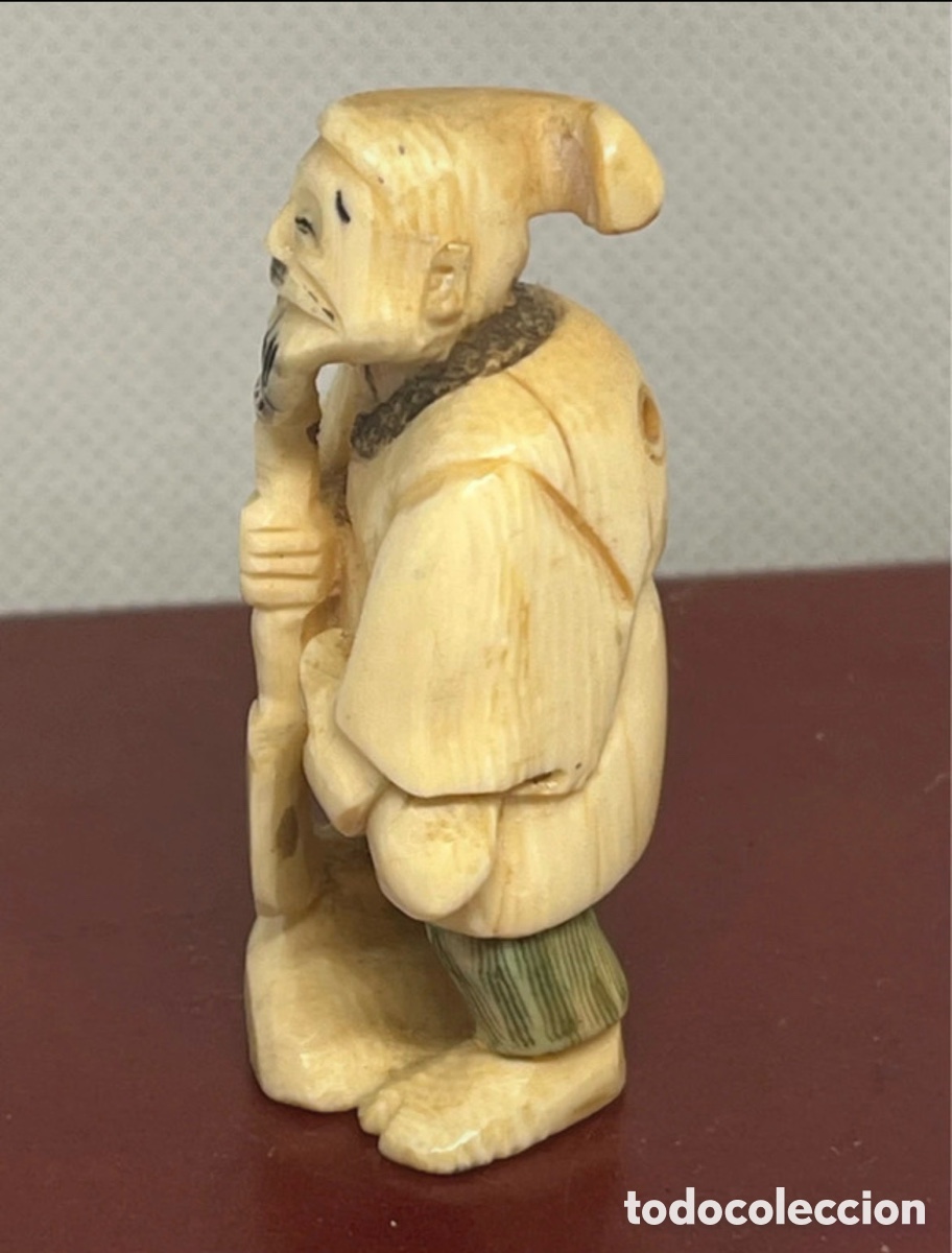 Antig&uuml;edades: NETSUKE DEL SIGLO XIX FIRMADO - Foto 2