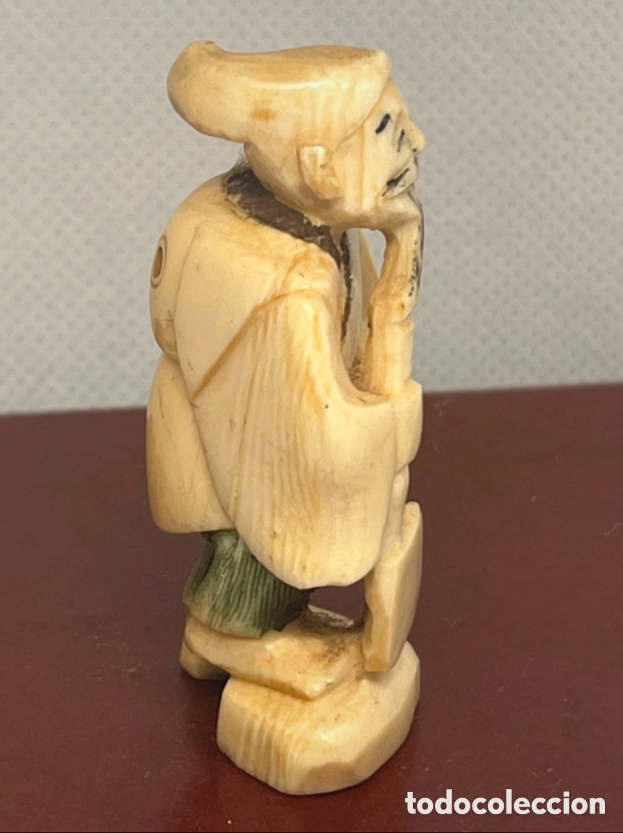 Antig&uuml;edades: NETSUKE DEL SIGLO XIX FIRMADO - Foto 4