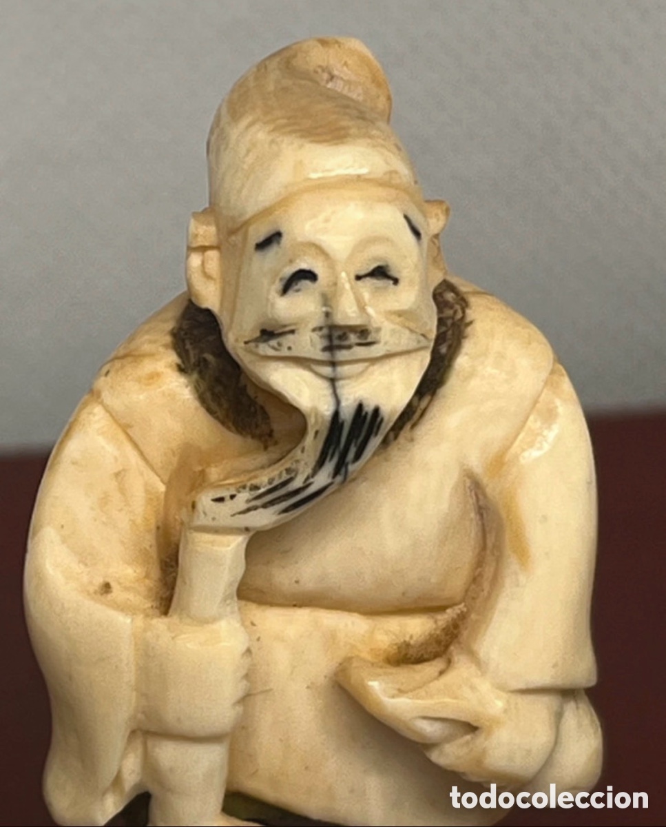 Antig&uuml;edades: NETSUKE DEL SIGLO XIX FIRMADO - Foto 5