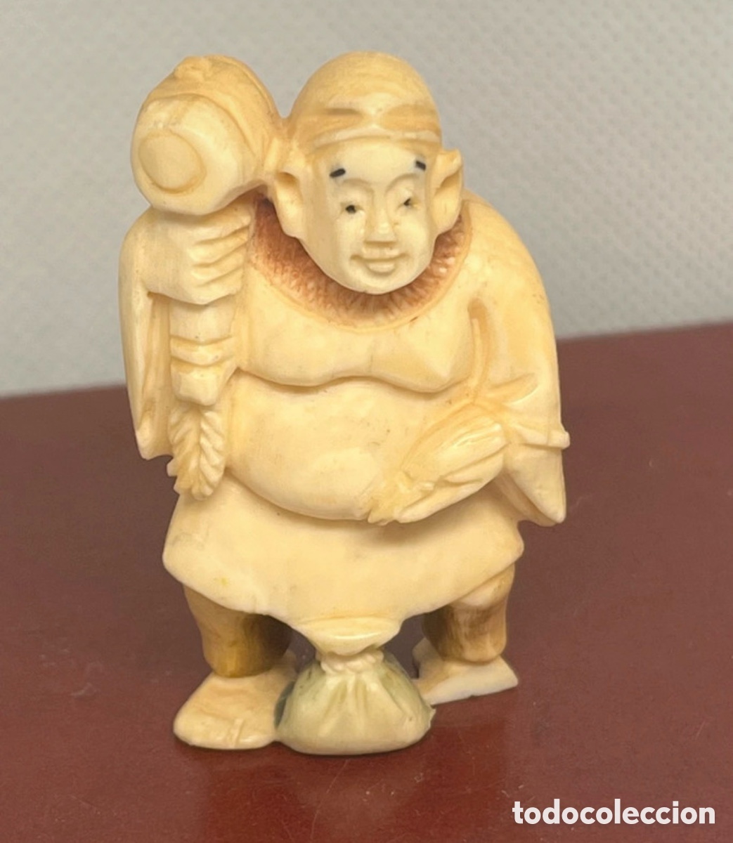 Antig&uuml;edades: NETSUKE DE MARFIL DEL SIGLO XIX , FIRMADO