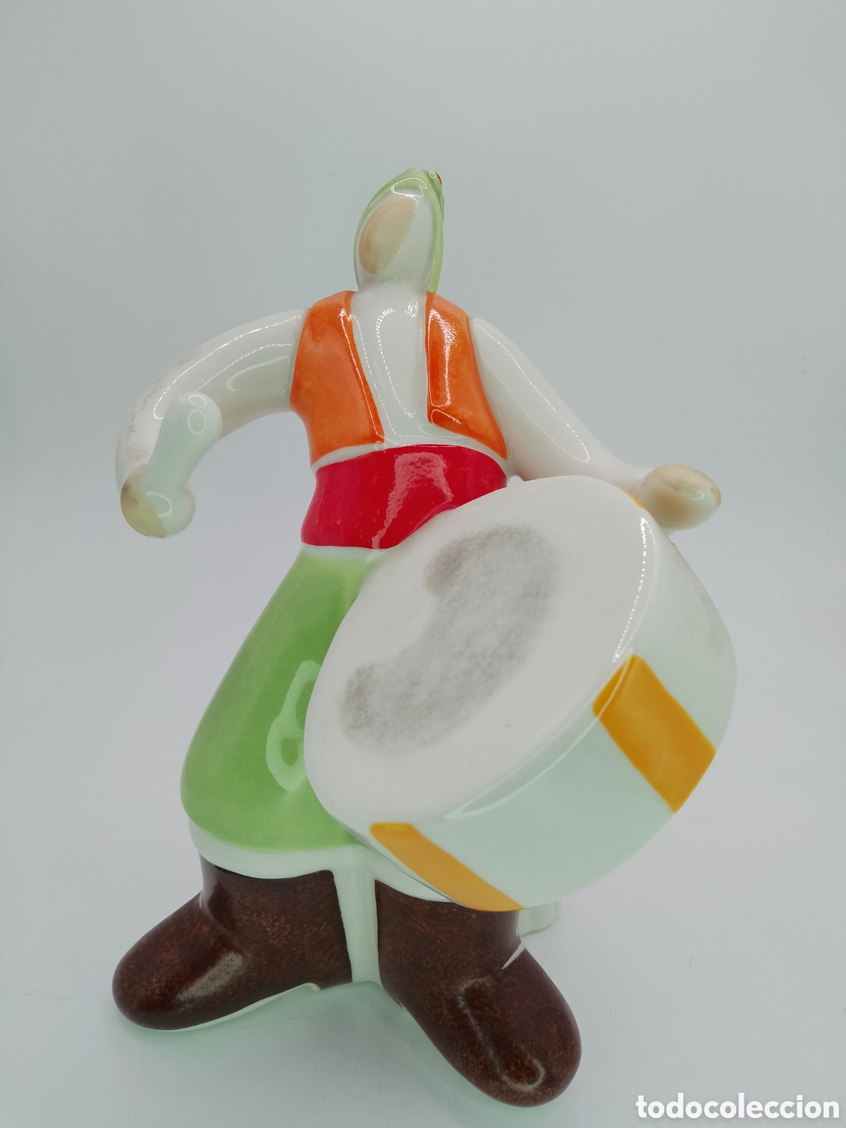Antig&uuml;edades: Tamborilero Gallego - Porcelana GALOS - Edici&oacute;n Limitada Caixa Galicia N&ordm; 0374 / 2000
