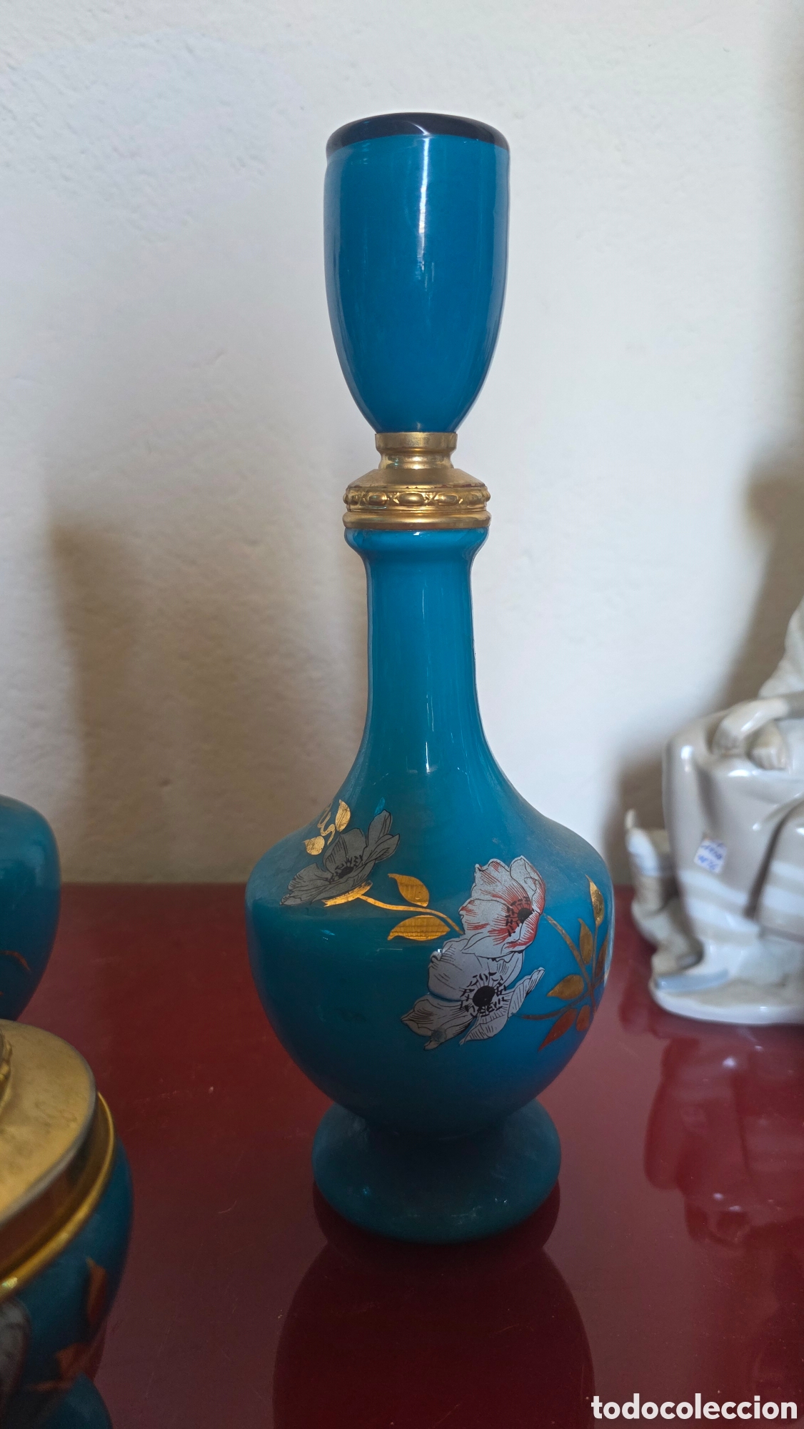 Antig&uuml;edades: Juego tocador perfumero opalina francesa - Foto 2