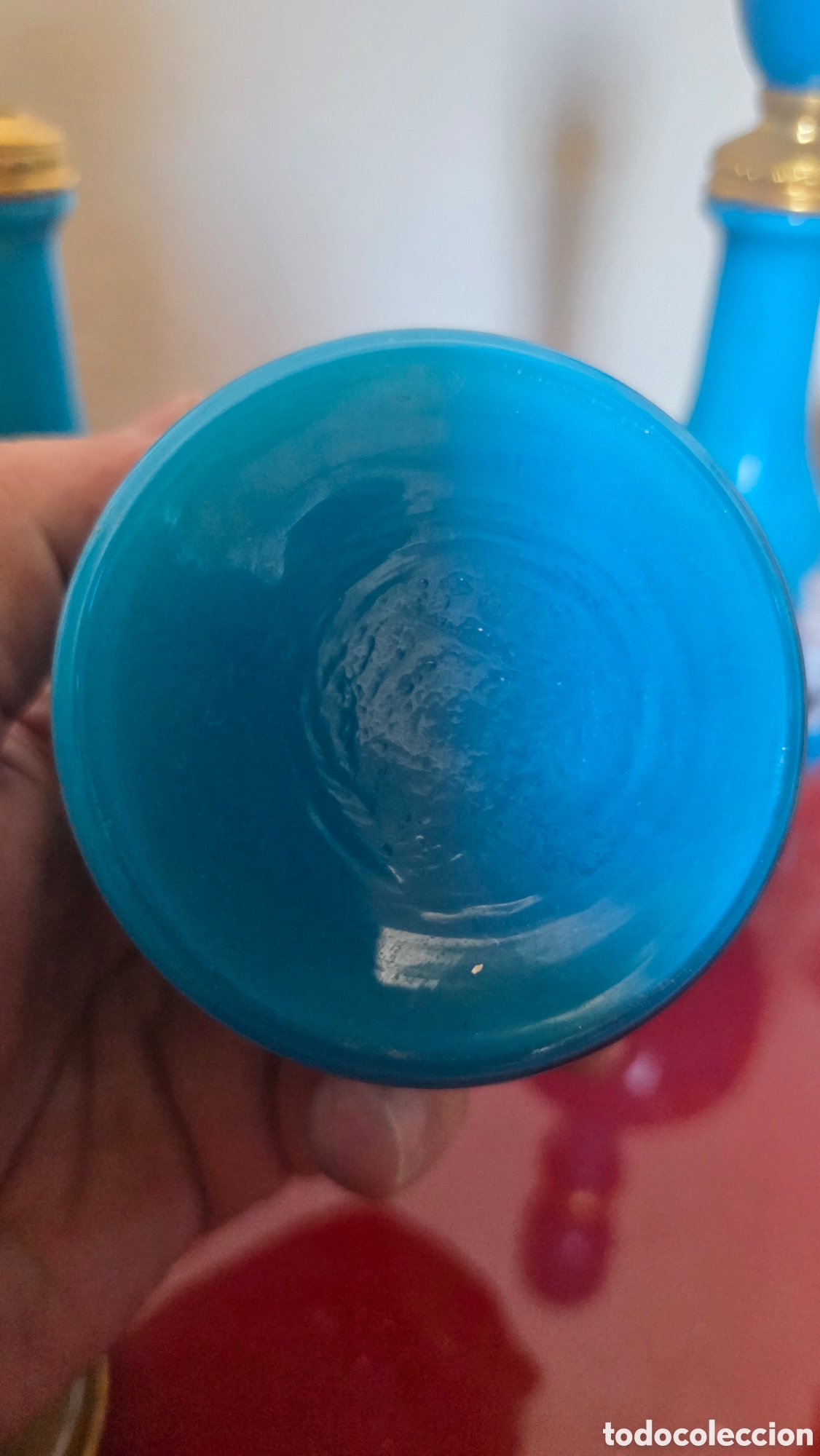 Antig&uuml;edades: Juego tocador perfumero opalina francesa - Foto 9