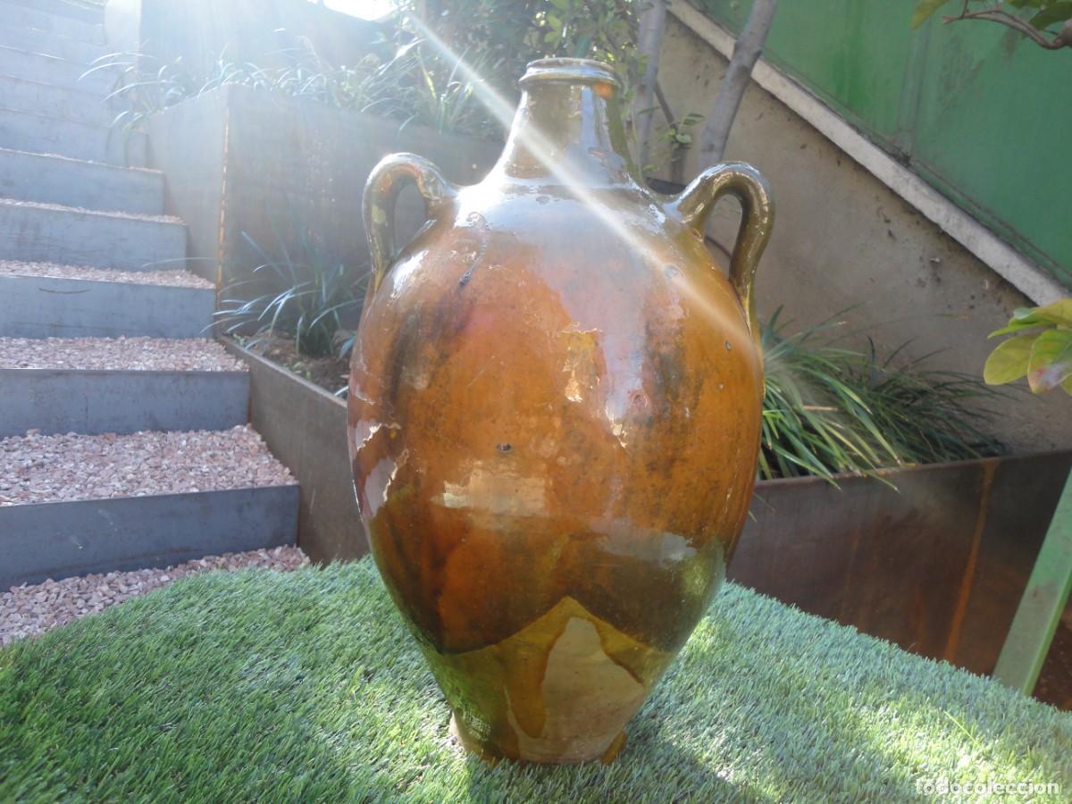 Antig&uuml;edades: Alfarer&iacute;a castellana: Botija aguardiente Priego (Cuenca)