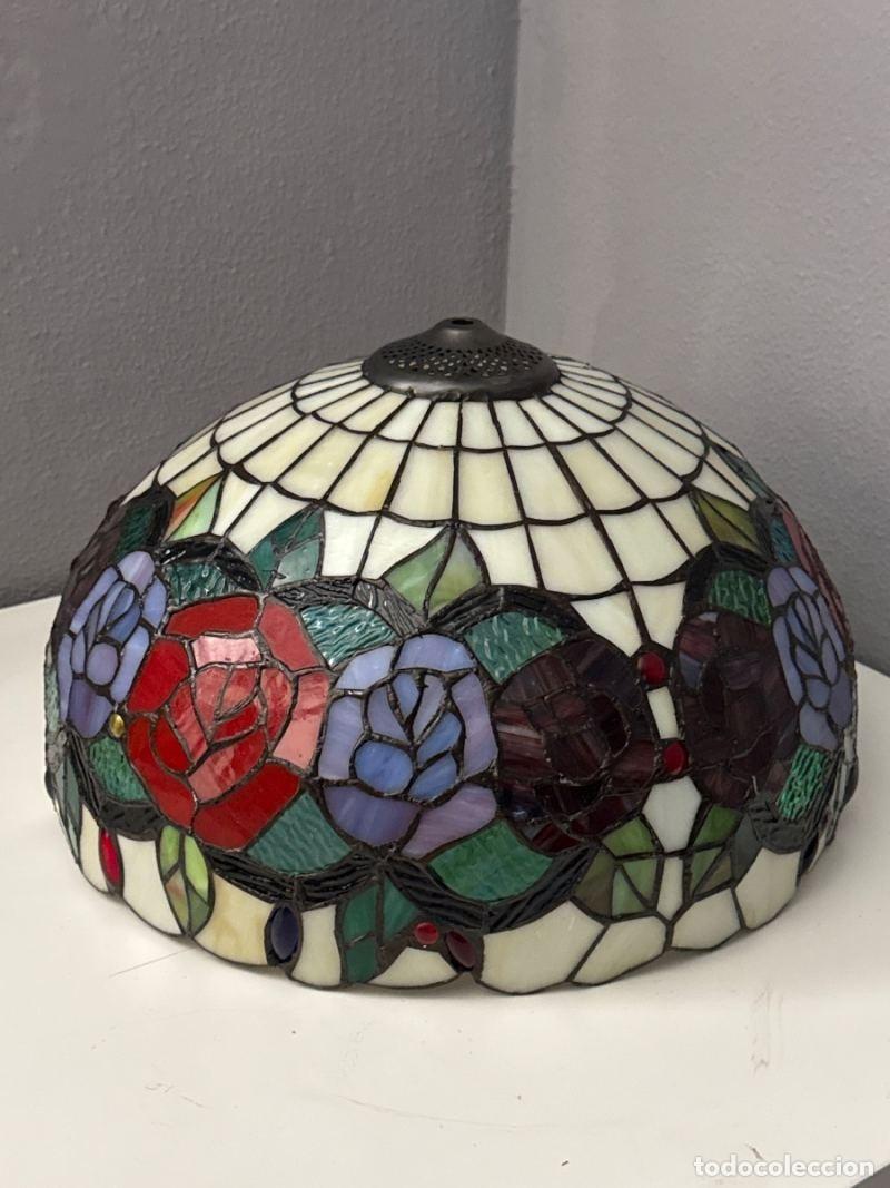 Antig&uuml;edades: Pantalla Tiffany Original 40 cm con Certificado | Cristal Opalina Multicolor