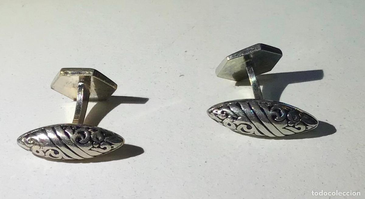 Antig&uuml;edades: GEMELOS PLATEADOS CON ESMALTE - Foto 4