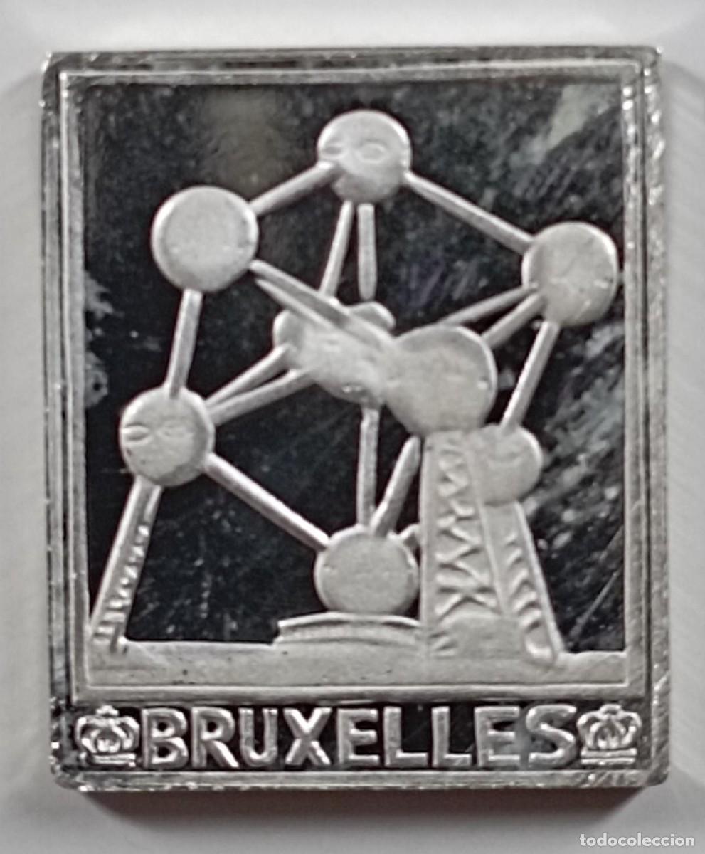 Antig&uuml;edades: Lingote de plata pura (999), PROOF Atomium de Bruselas (B&eacute;lgica)
